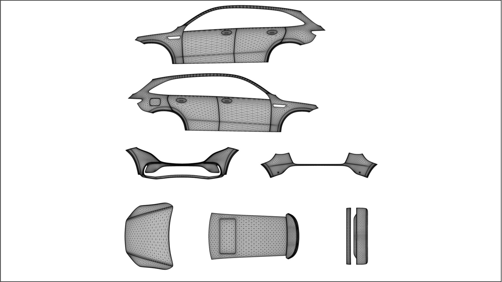 Mercedes EQC AMG VECTOR VIBE Designed Wrap PPF Kit – Printable Polyurethane Film 2