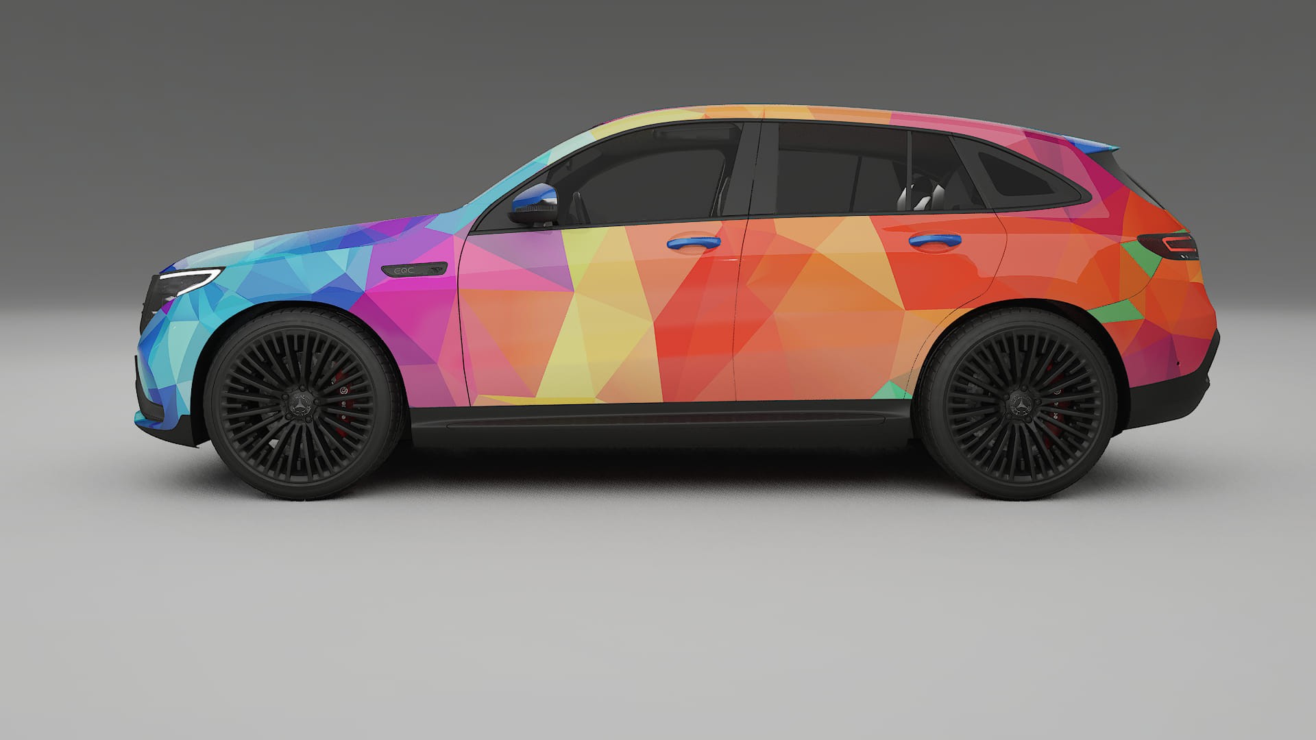 Mercedes EQC AMG VECTOR VIBE Designed Wrap PPF Kit – Printable Polyurethane Film