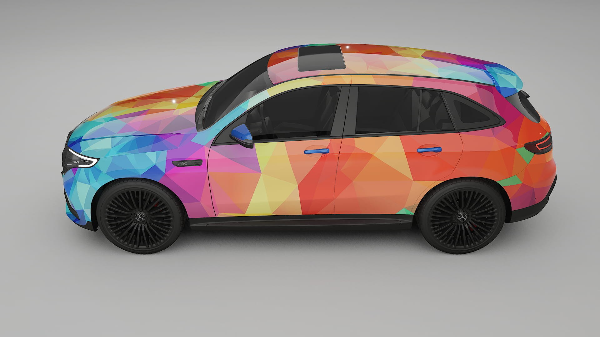 Mercedes EQC AMG VECTOR VIBE Designed Wrap PPF Kit – Printable Polyurethane Film