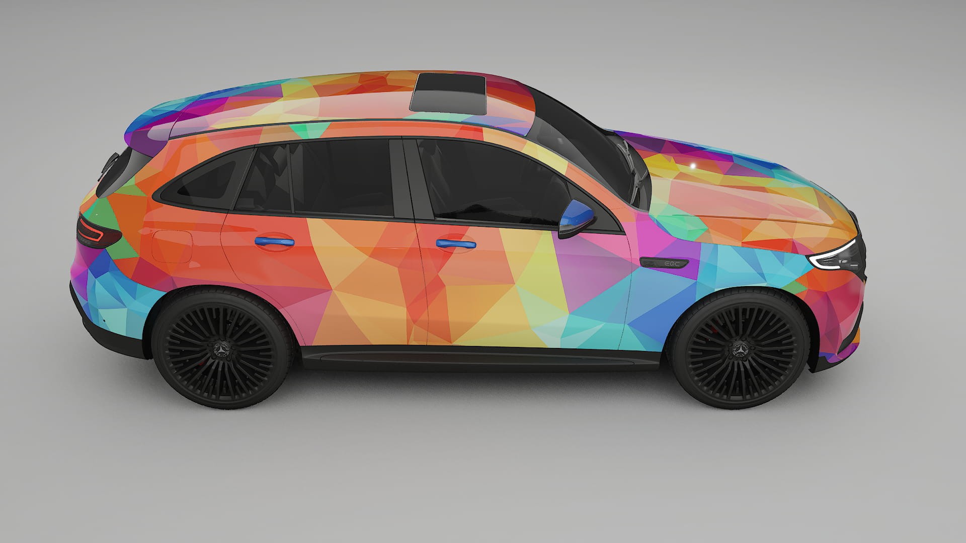 Mercedes EQC AMG VECTOR VIBE Designed Wrap PPF Kit – Printable Polyurethane Film