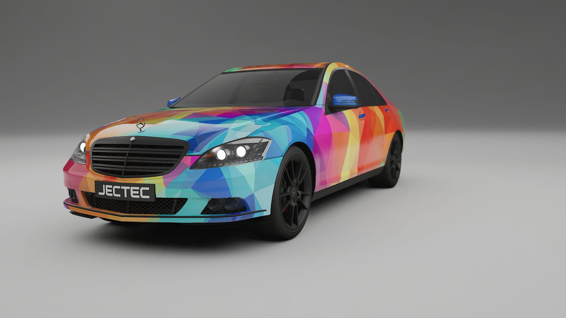 Mercedes S-class W221 facelift LCI VECTOR VIBE Designed Wrap PPF Kit – Printable Polyurethane Film