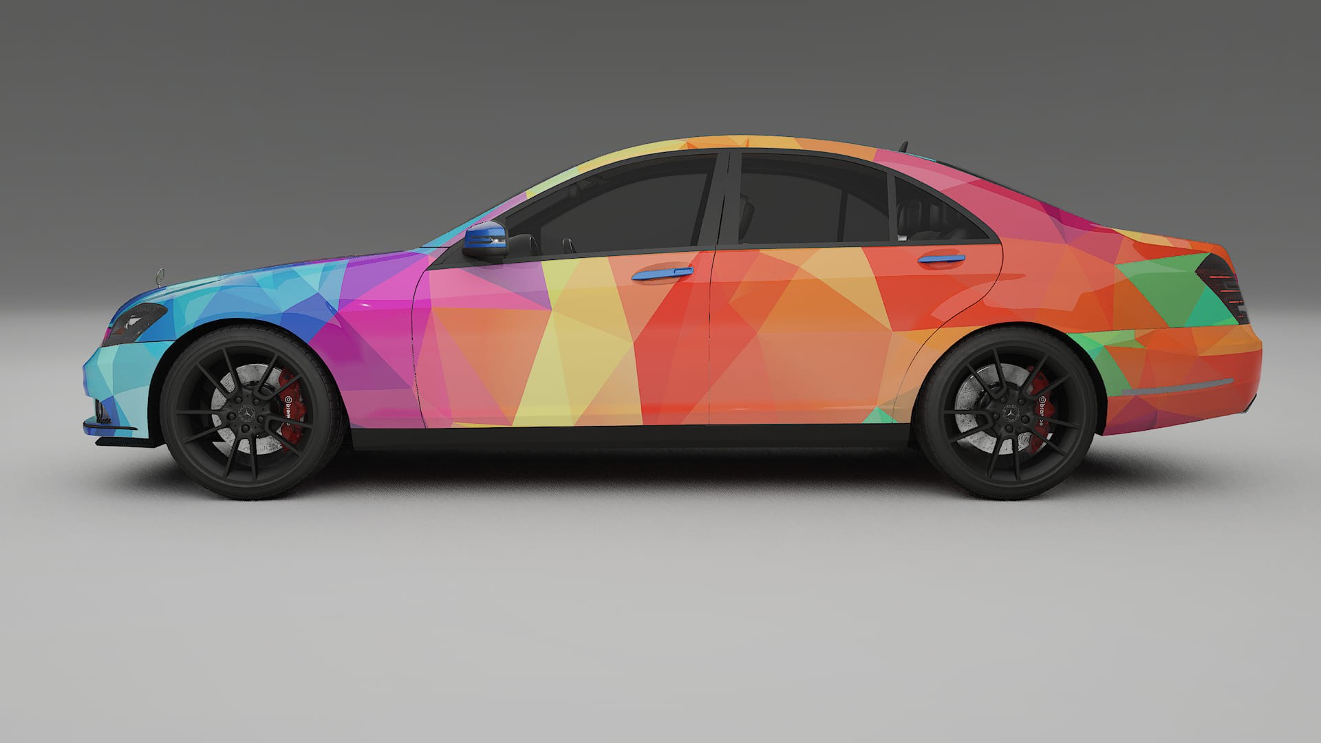 Mercedes S-class W221 facelift LCI VECTOR VIBE Designed Wrap PPF Kit – Printable Polyurethane Film