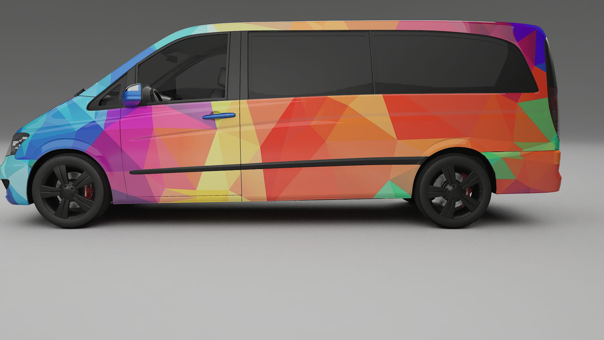 Mercedes Viano Extralong W439 Facelift LCI VECTOR VIBE Designed Wrap PPF Kit – Printable Polyurethane Film 2