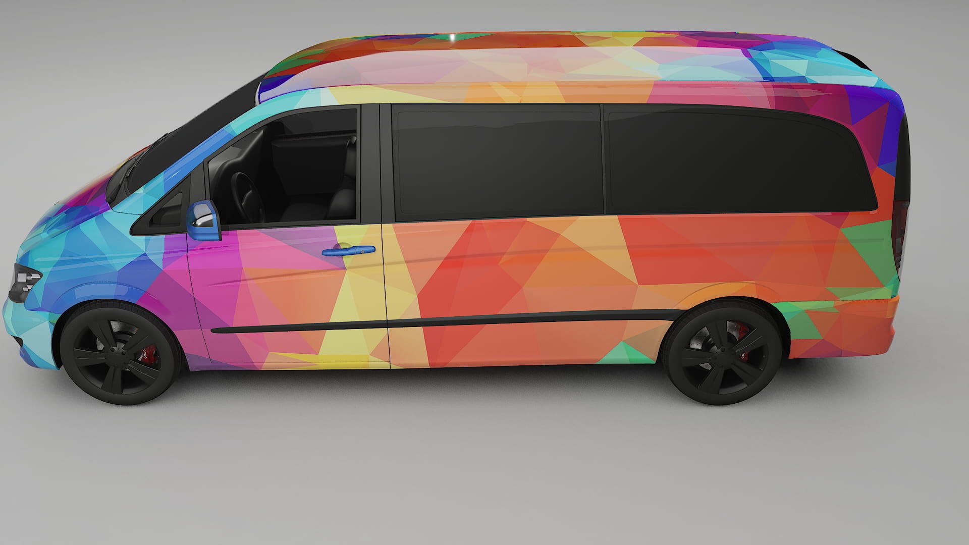Mercedes Viano Extralong W439 Facelift LCI VECTOR VIBE Designed Wrap PPF Kit – Printable Polyurethane Film