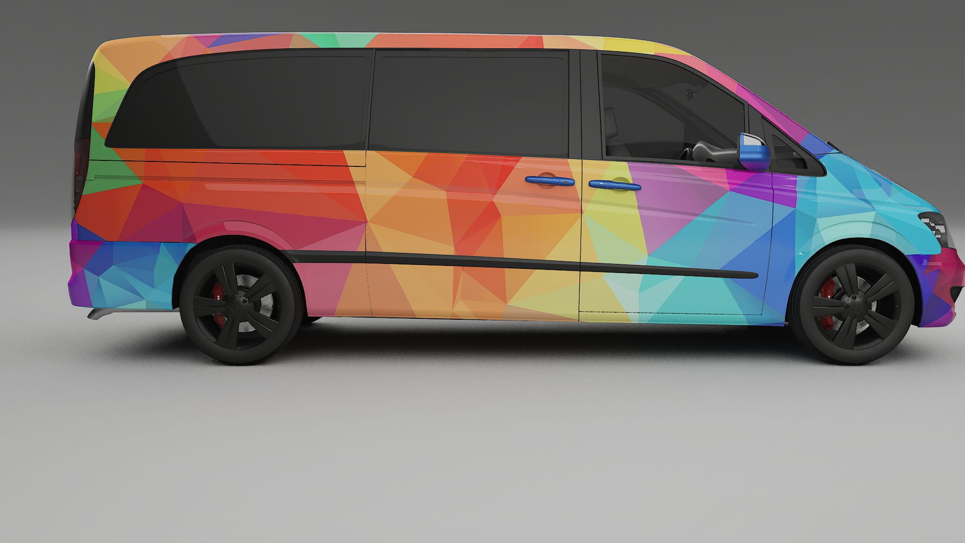 Mercedes Viano Extralong W439 Facelift LCI VECTOR VIBE Designed Wrap PPF Kit – Printable Polyurethane Film