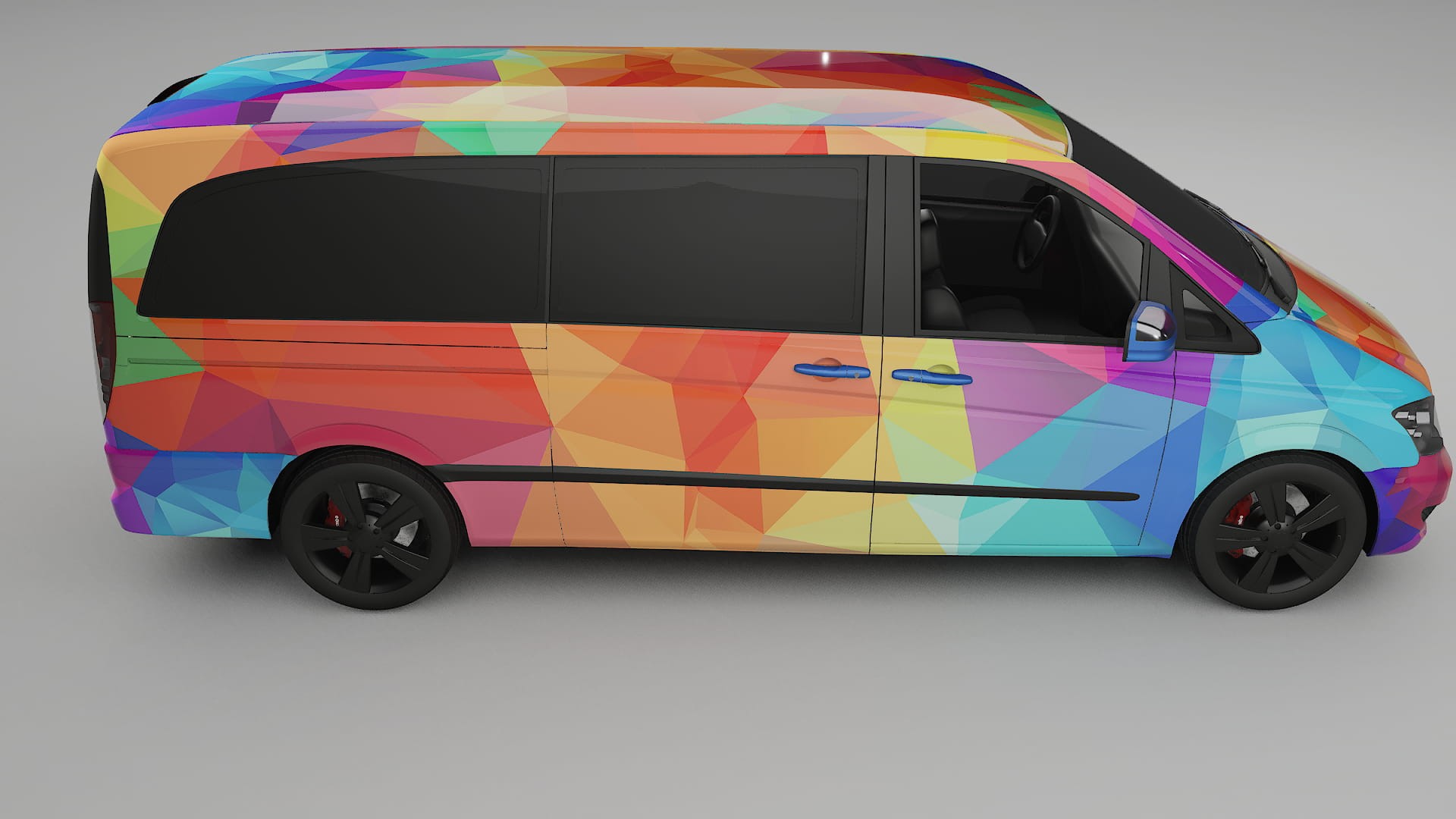 Mercedes Viano Extralong W439 Facelift LCI VECTOR VIBE Designed Wrap PPF Kit – Printable Polyurethane Film
