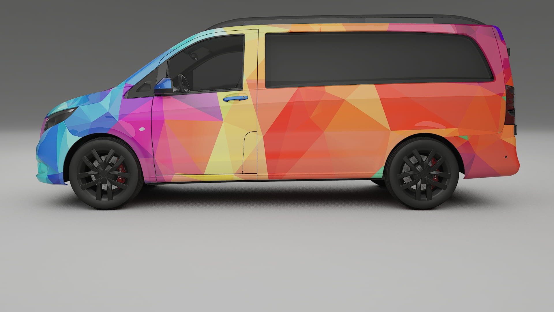 Mercedes Vito Short W447 prefacelift pre-LCI VECTOR VIBE Designed Wrap PPF Kit – Printable Polyurethane Film
