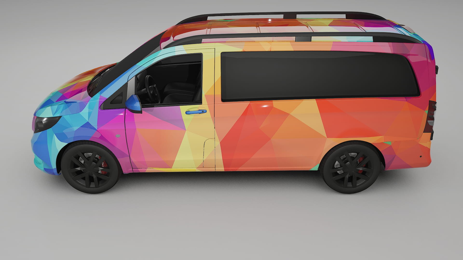 Mercedes Vito Short W447 prefacelift pre-LCI VECTOR VIBE Designed Wrap PPF Kit – Printable Polyurethane Film