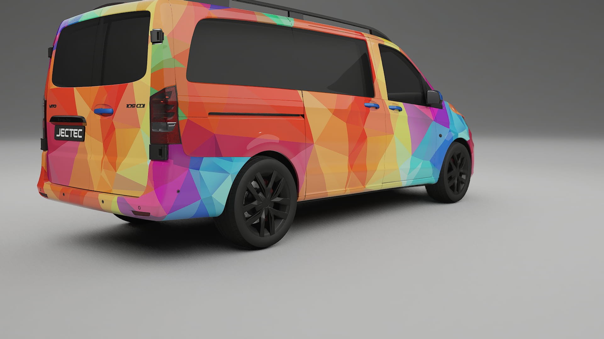 Mercedes Vito Short W447 prefacelift pre-LCI VECTOR VIBE Designed Wrap PPF Kit – Printable Polyurethane Film