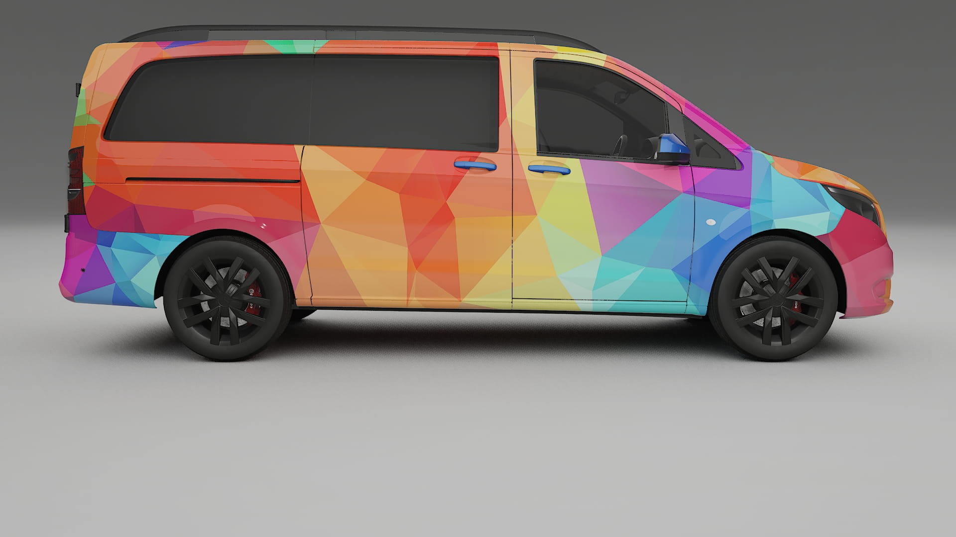 Mercedes Vito Short W447 prefacelift pre-LCI VECTOR VIBE Designed Wrap PPF Kit – Printable Polyurethane Film