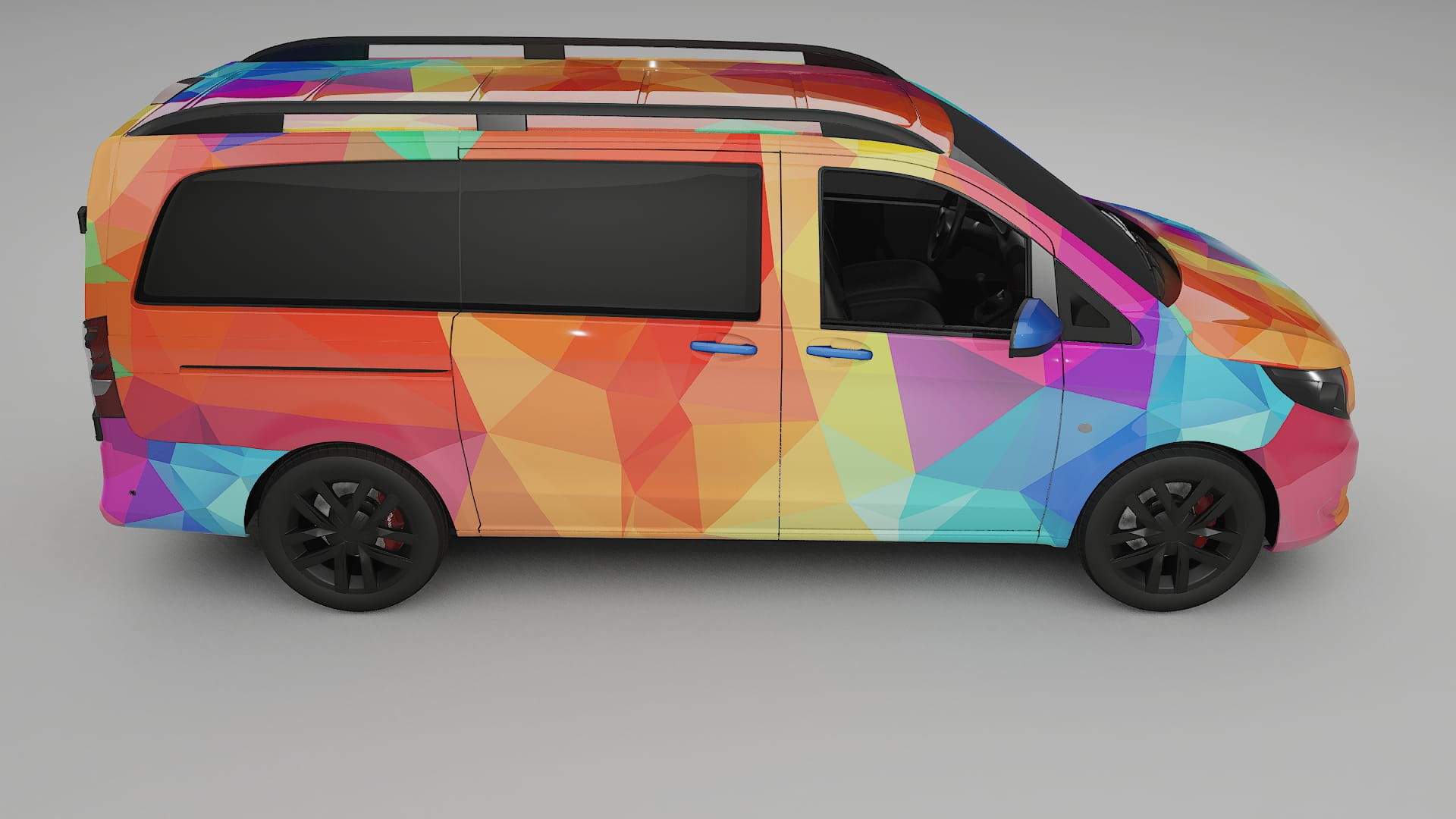 Mercedes Vito Short W447 prefacelift pre-LCI VECTOR VIBE Designed Wrap PPF Kit – Printable Polyurethane Film