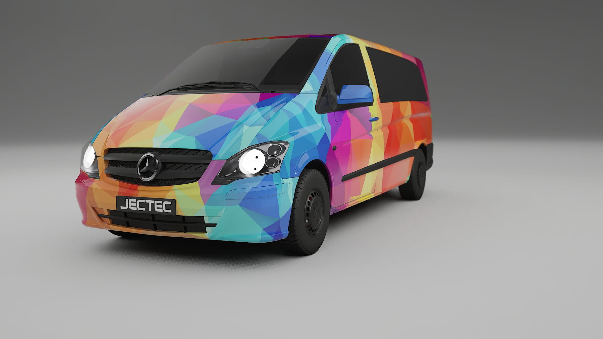 Mercedes Vito Short W639 facelift LCI VECTOR VIBE Designed Wrap PPF Kit – Printable Polyurethane Film