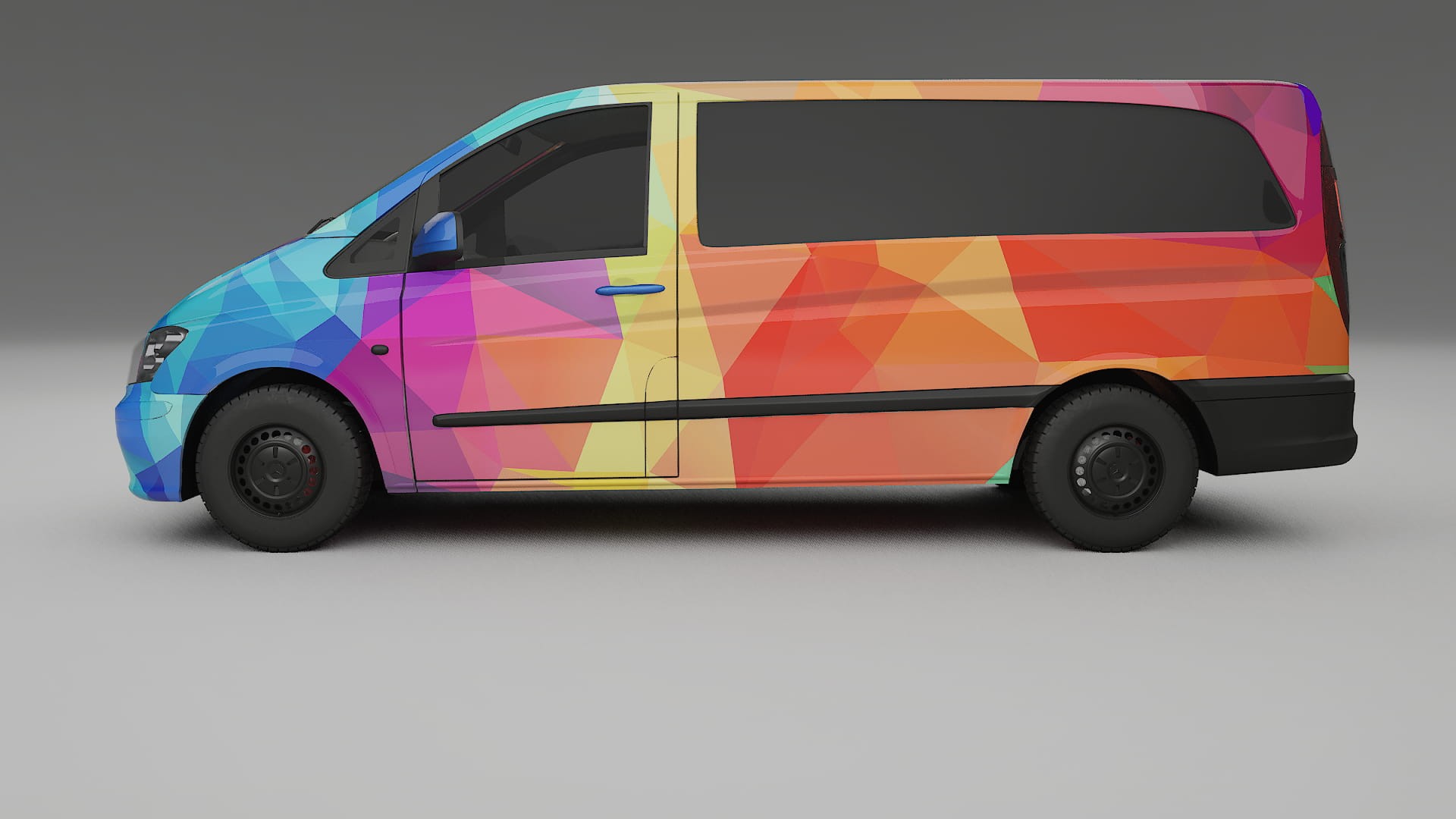 Mercedes Vito Short W639 facelift LCI VECTOR VIBE Designed Wrap PPF Kit – Printable Polyurethane Film