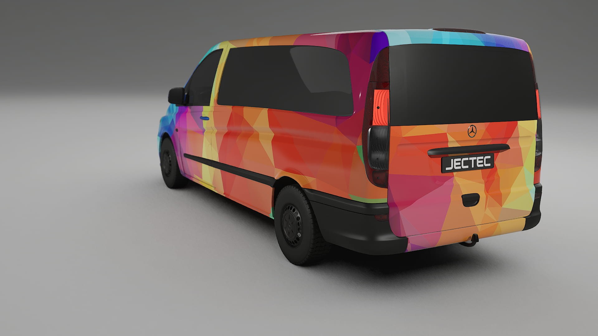 Mercedes Vito Short W639 facelift LCI VECTOR VIBE Designed Wrap PPF Kit – Printable Polyurethane Film
