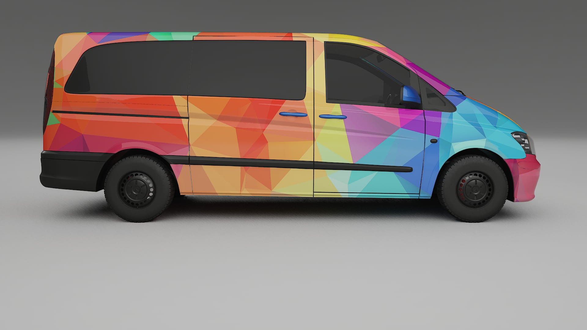 Mercedes Vito Short W639 facelift LCI VECTOR VIBE Designed Wrap PPF Kit – Printable Polyurethane Film