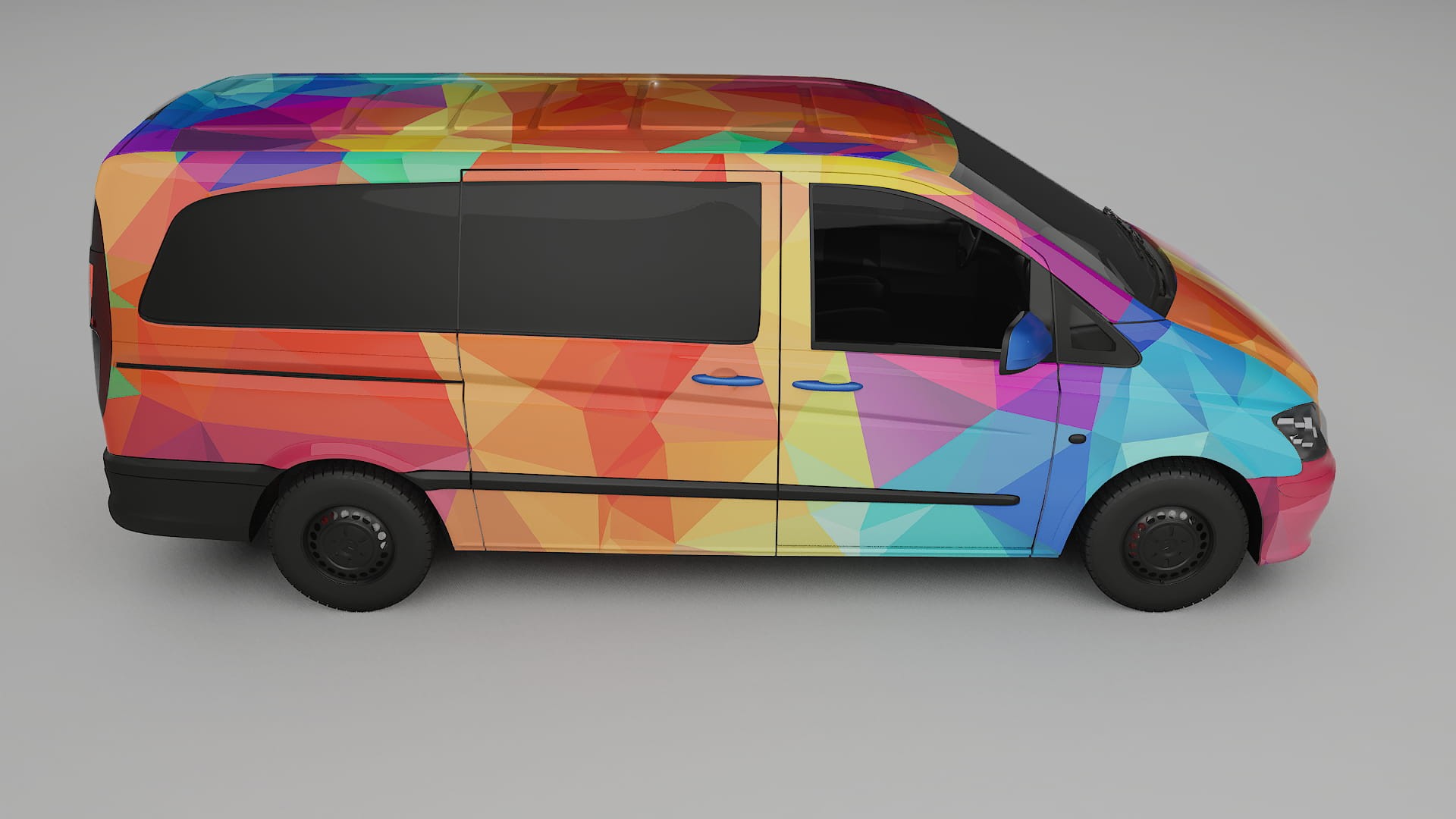 Mercedes Vito Short W639 facelift LCI VECTOR VIBE Designed Wrap PPF Kit – Printable Polyurethane Film