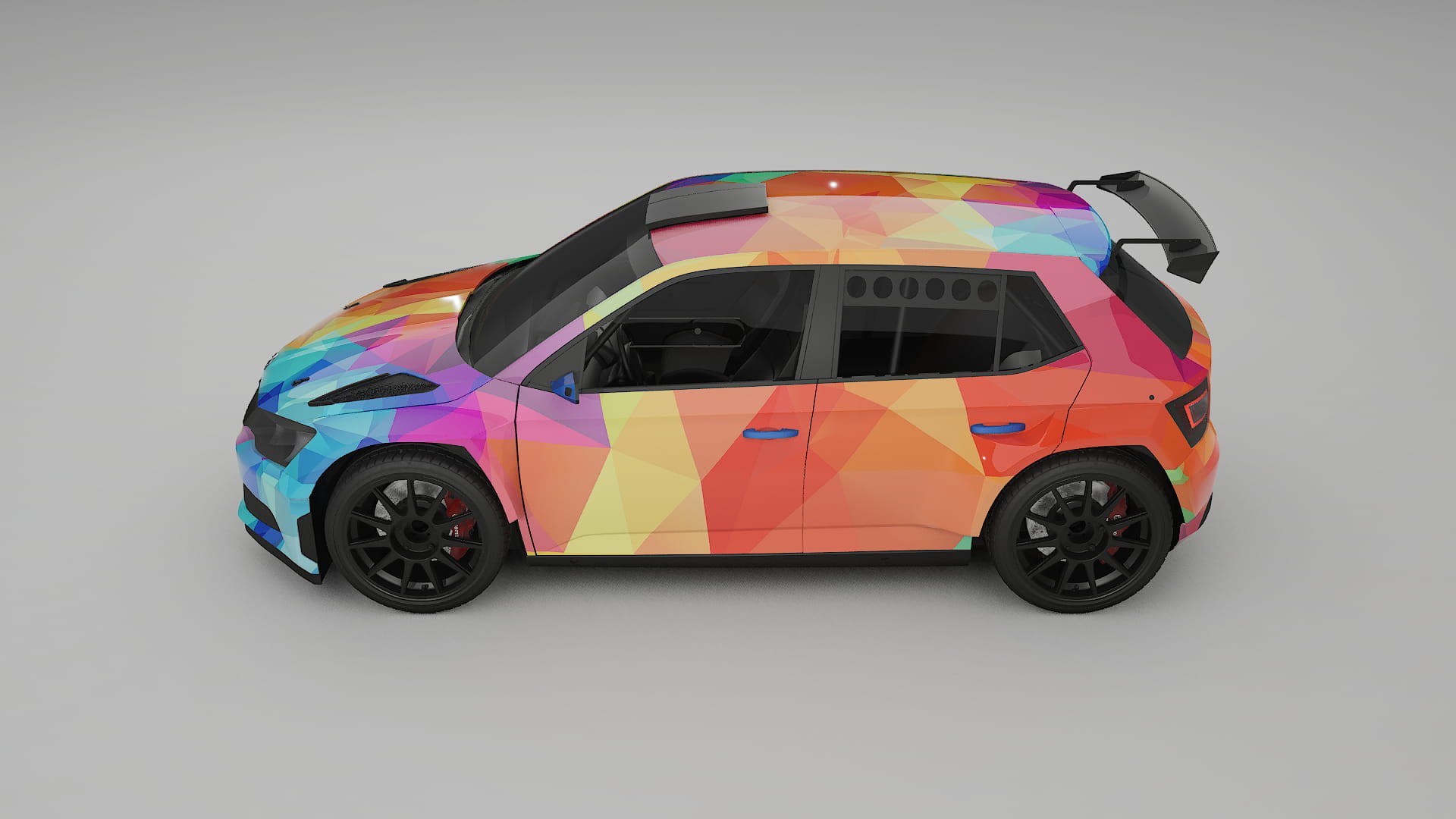 Škoda Fabia R5 6V VECTOR VIBE Designed Wrap PPF Kit – Printable Polyurethane Film