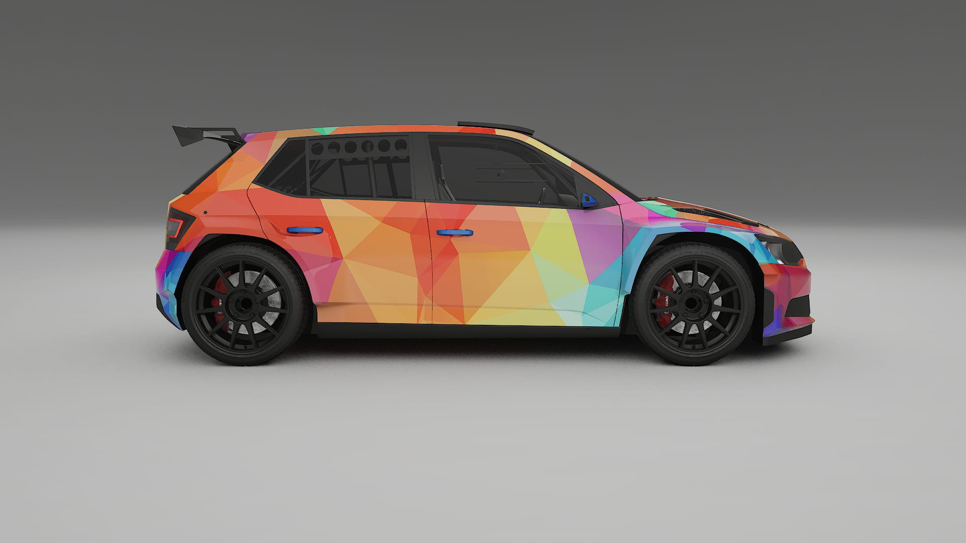 Škoda Fabia R5 6V VECTOR VIBE Designed Wrap PPF Kit – Printable Polyurethane Film