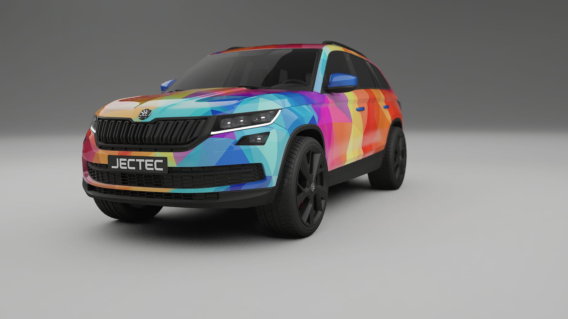 Škoda Kodiaq NS7 VECTOR VIBE Designed Wrap PPF Kit – Printable Polyurethane Film
