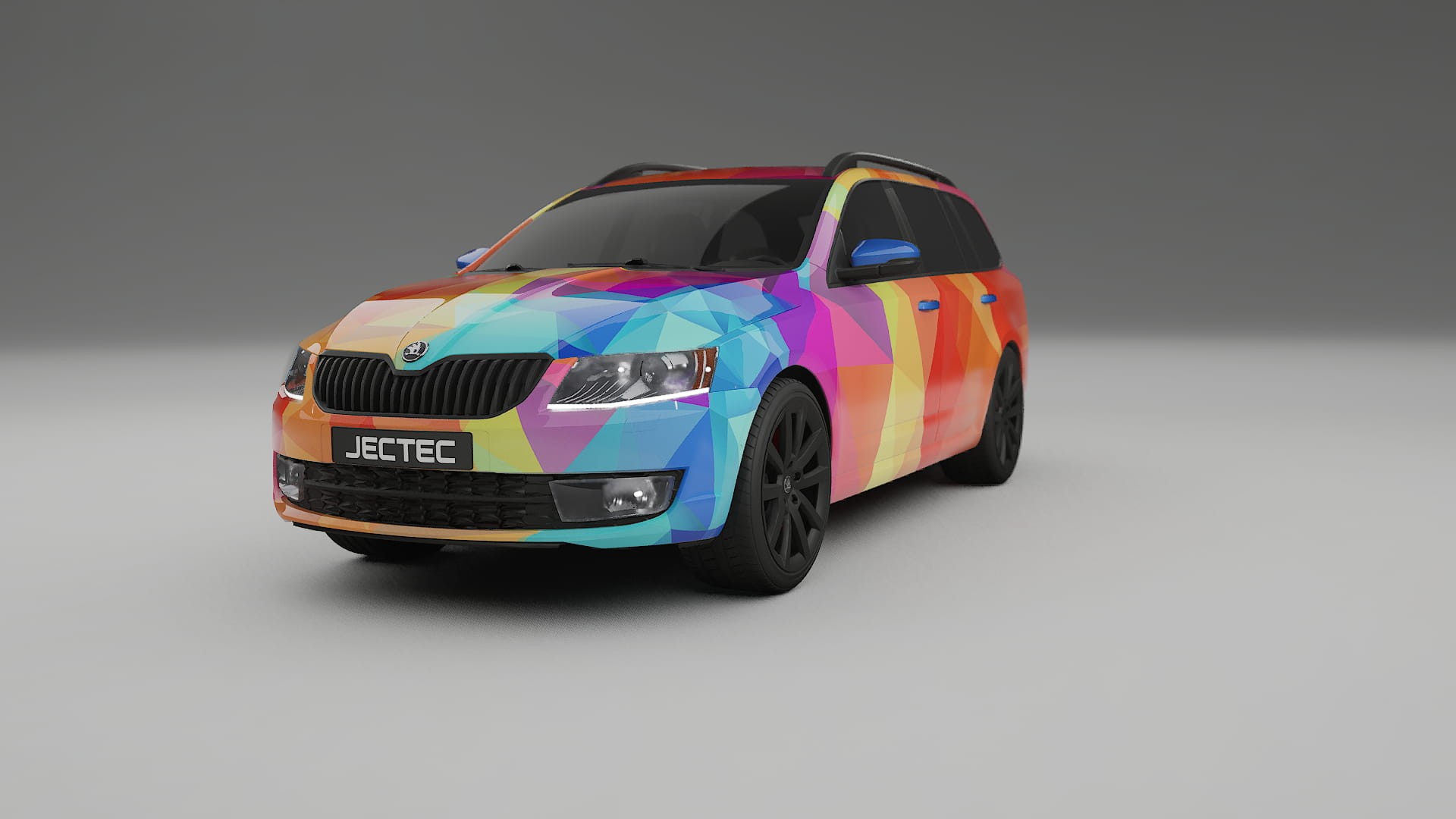 Škoda Octavia combi 5E VECTOR VIBE Designed Wrap PPF Kit – Printable Polyurethane Film