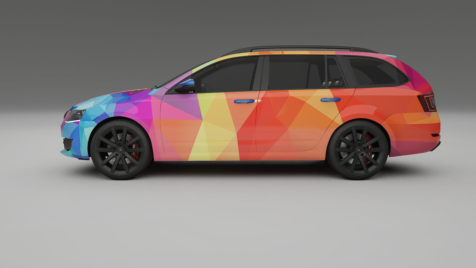 Škoda Octavia combi 5E VECTOR VIBE Designed Wrap PPF Kit – Printable Polyurethane Film