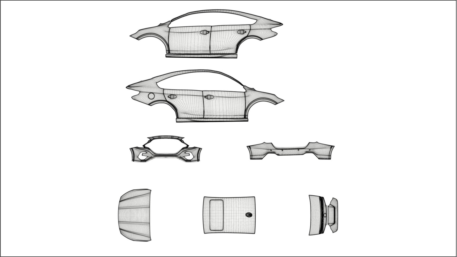 Subaru Legacy BW VECTOR VIBE Designed Wrap PPF Kit – Printable Polyurethane Film 2