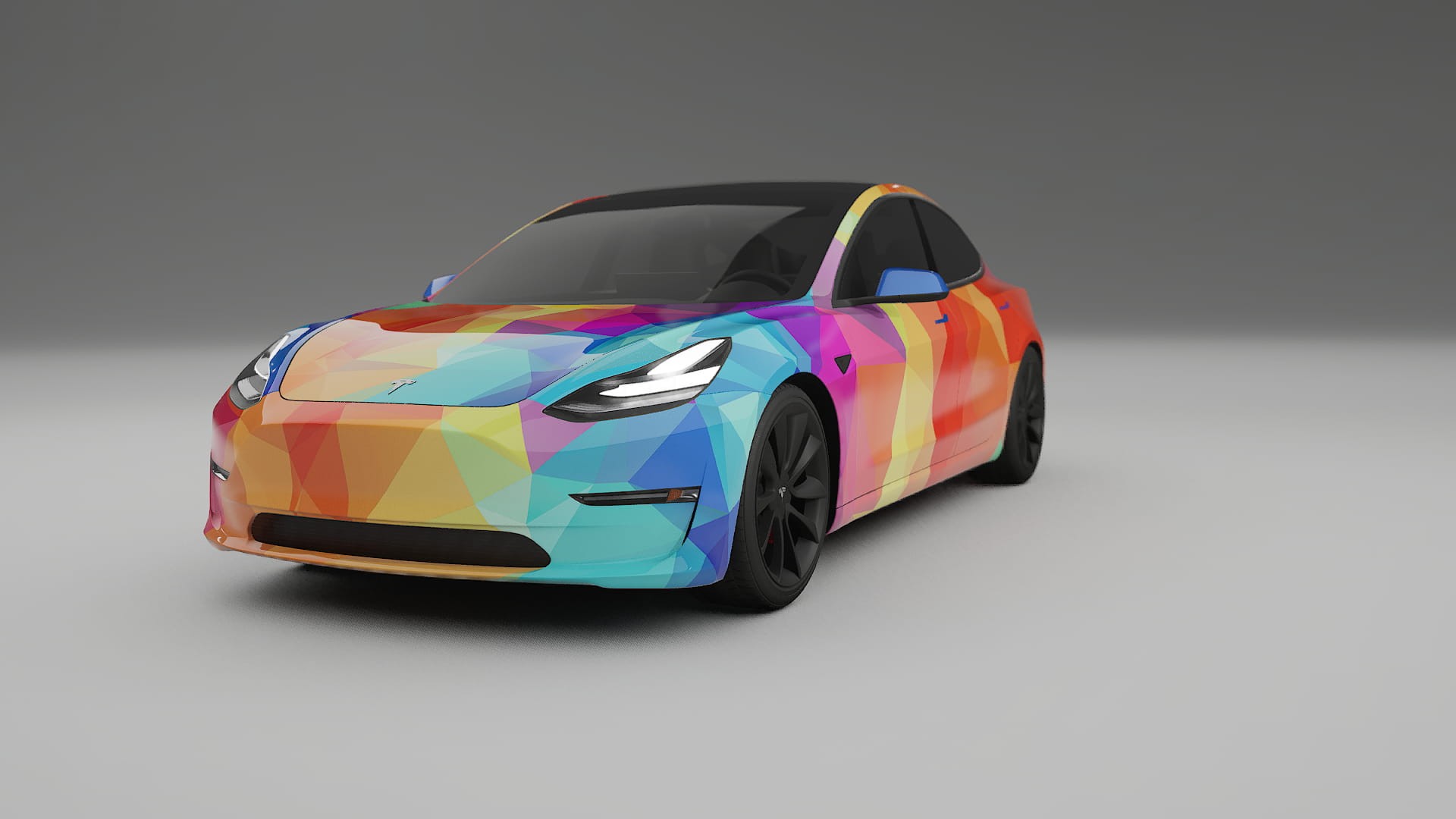 Tesla Model 3 VECTOR VIBE Designed Wrap PPF Kit – Printable Polyurethane Film