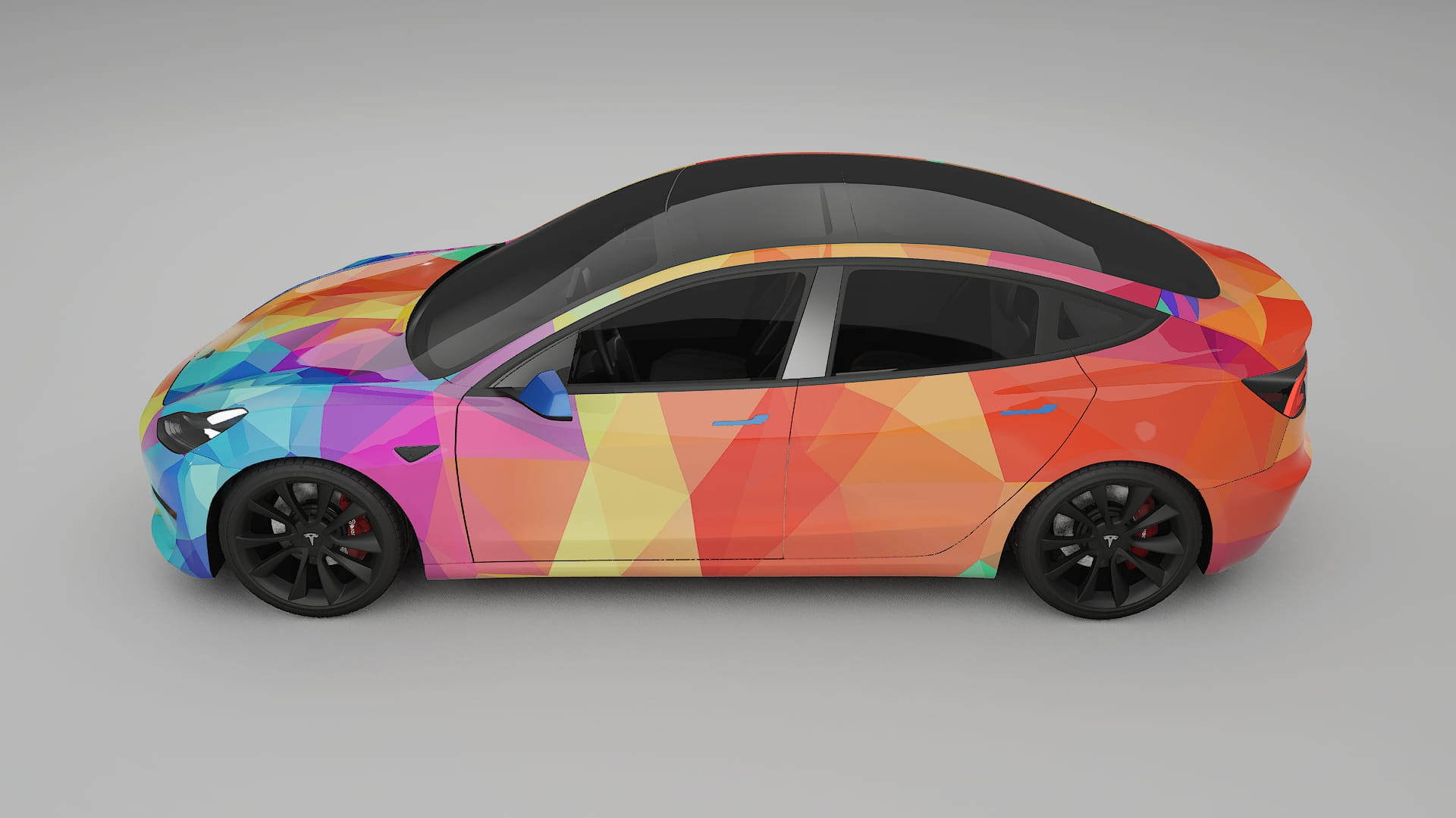 Tesla Model 3 VECTOR VIBE Designed Wrap PPF Kit – Printable Polyurethane Film