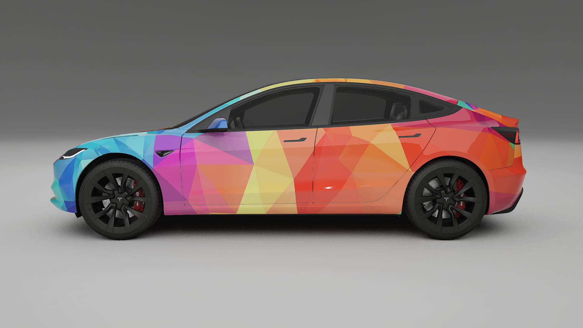 Tesla Model 3 Highland VECTOR VIBE Designed Wrap PPF Kit – Printable Polyurethane Film