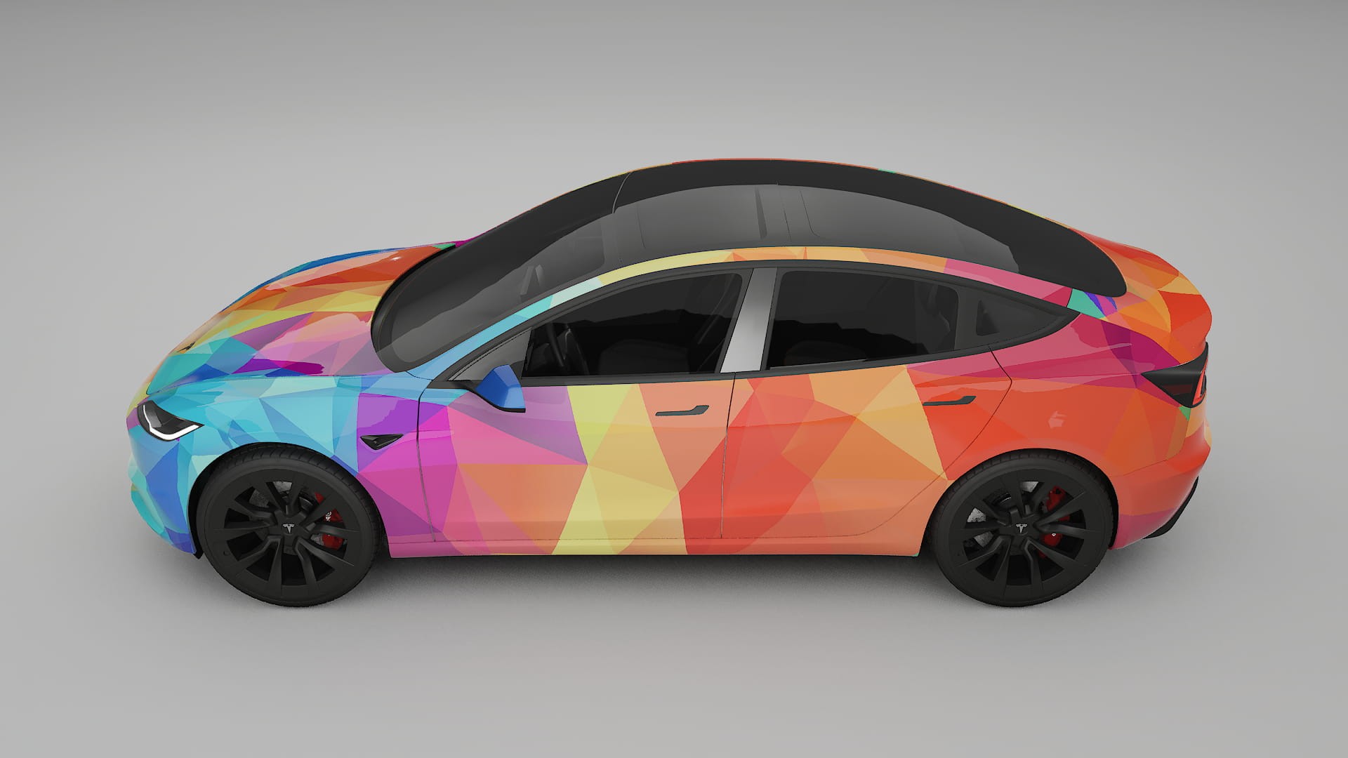 Tesla Model 3 Highland VECTOR VIBE Designed Wrap PPF Kit – Printable Polyurethane Film