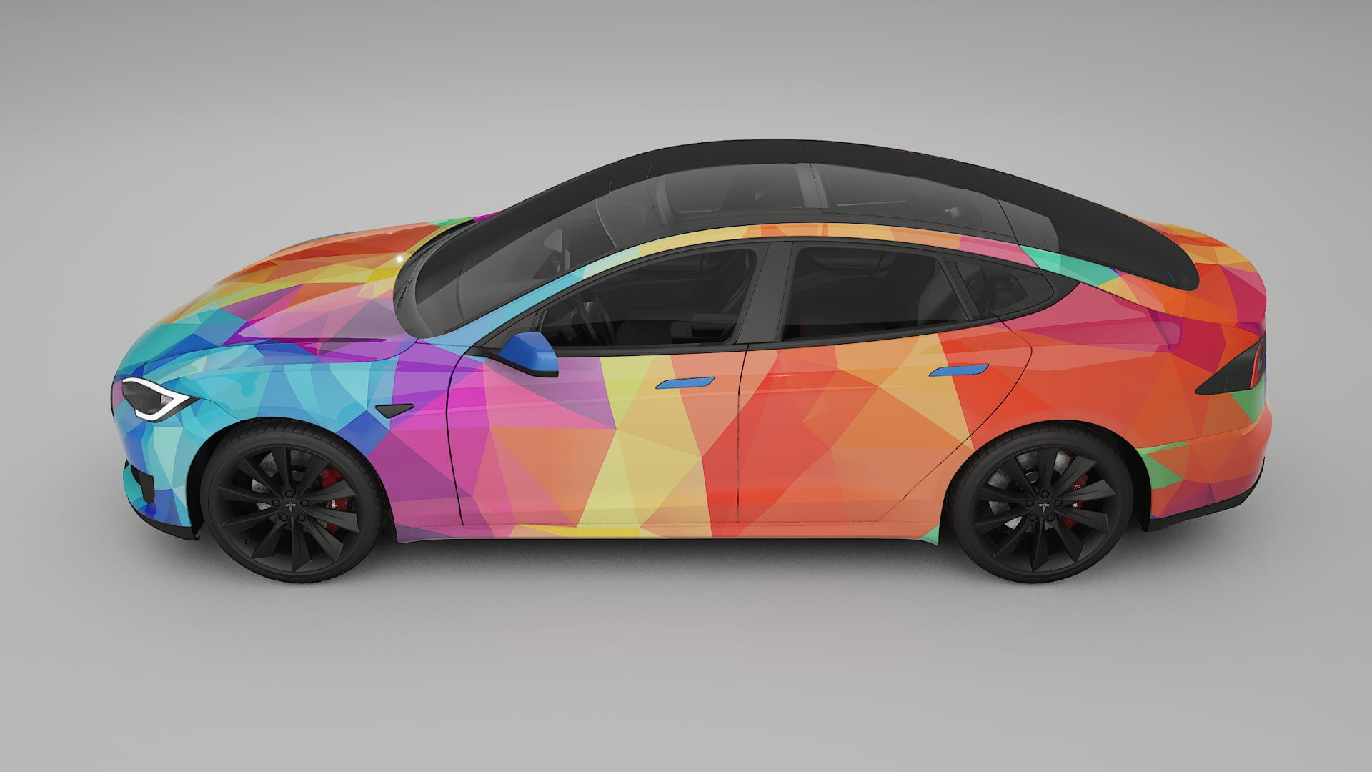 Tesla Model-S VECTOR VIBE Designed Wrap PPF Kit – Printable Polyurethane Film