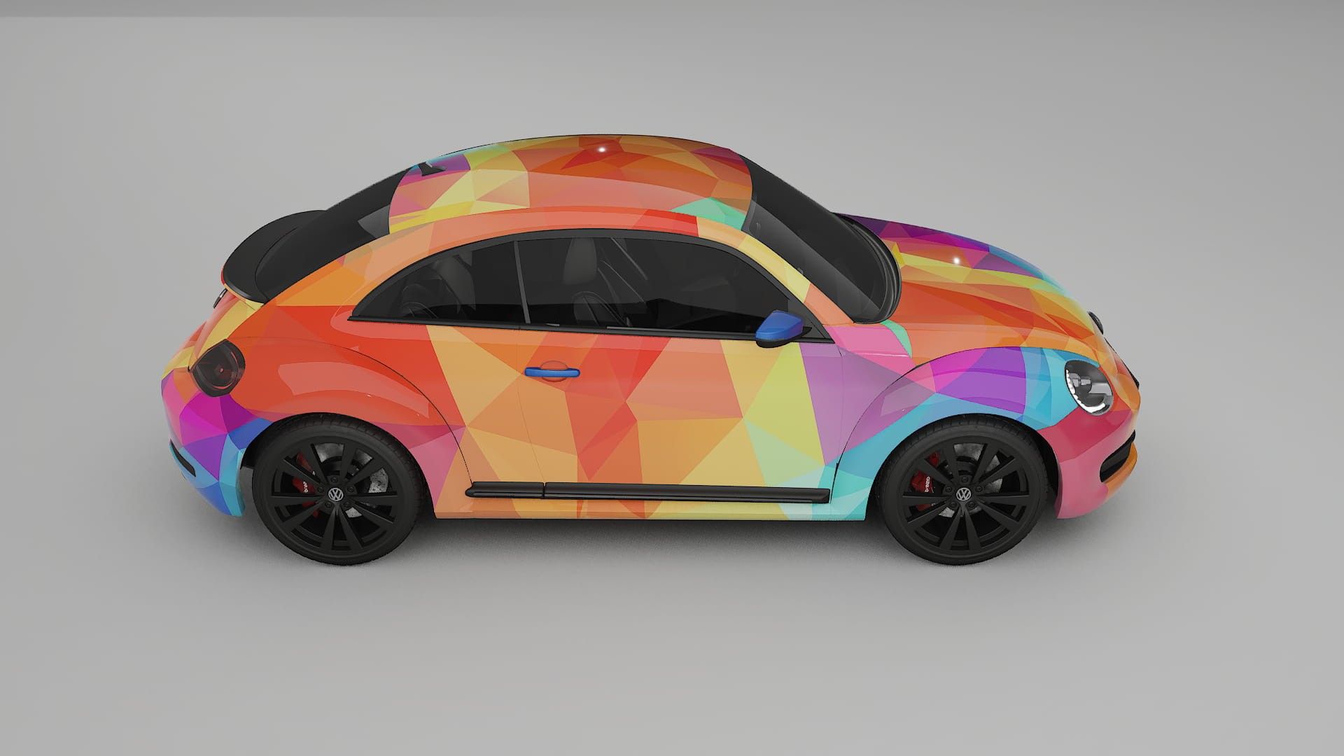 VW Beetle A5 prefacelift pre-LCI VECTOR VIBE Designed Wrap PPF Kit – Printable Polyurethane Film