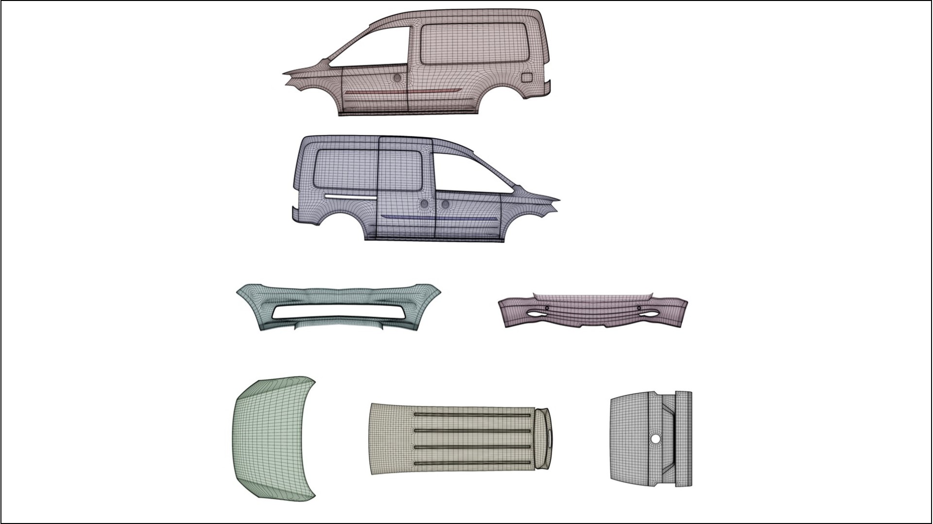 VW Caddy Maxi SB VECTOR VIBE Designed Wrap PPF Kit – Printable Polyurethane Film 2
