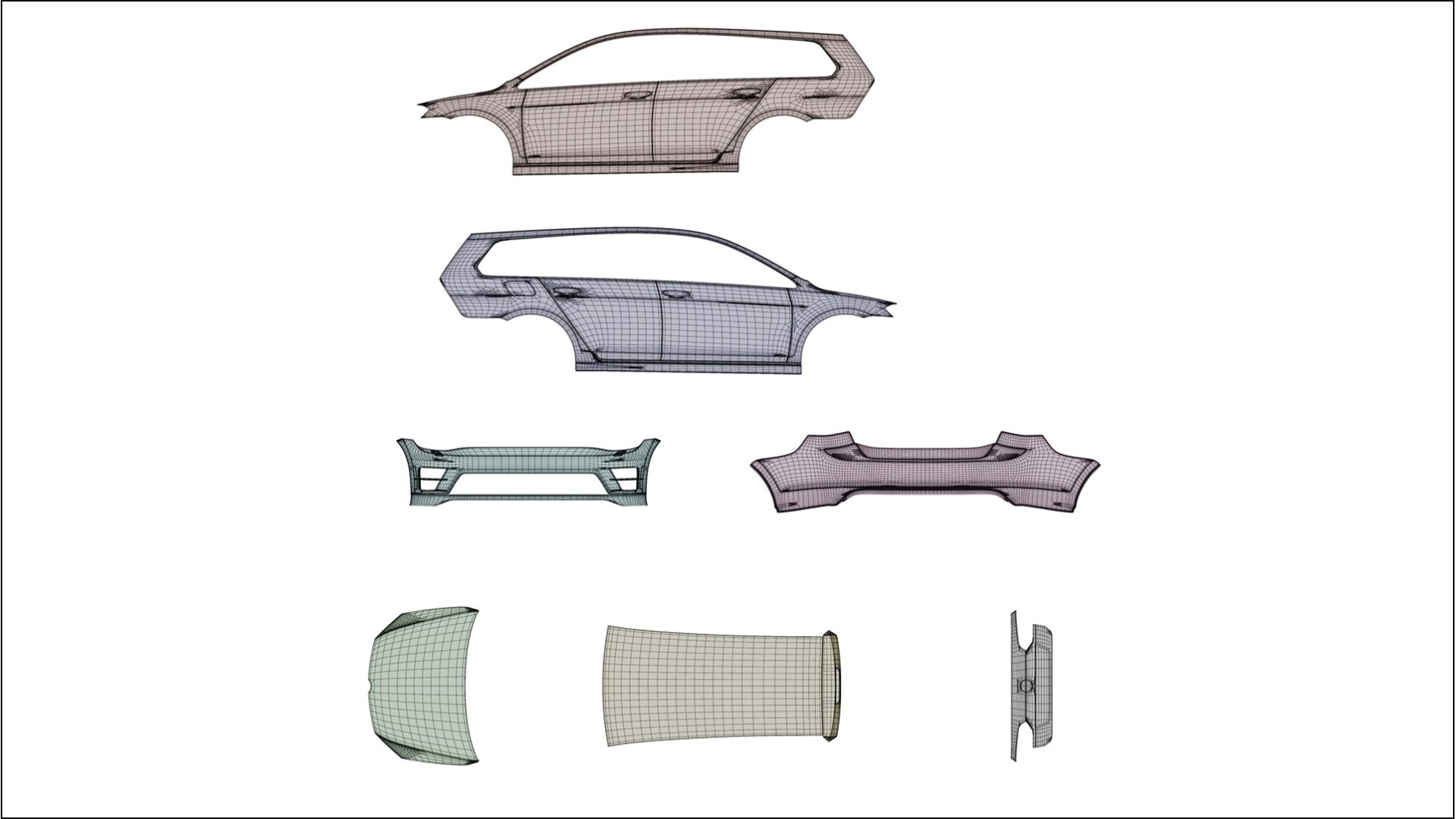 VW Golf Variant Mk7 VECTOR VIBE Designed Wrap PPF Kit – Printable Polyurethane Film 2
