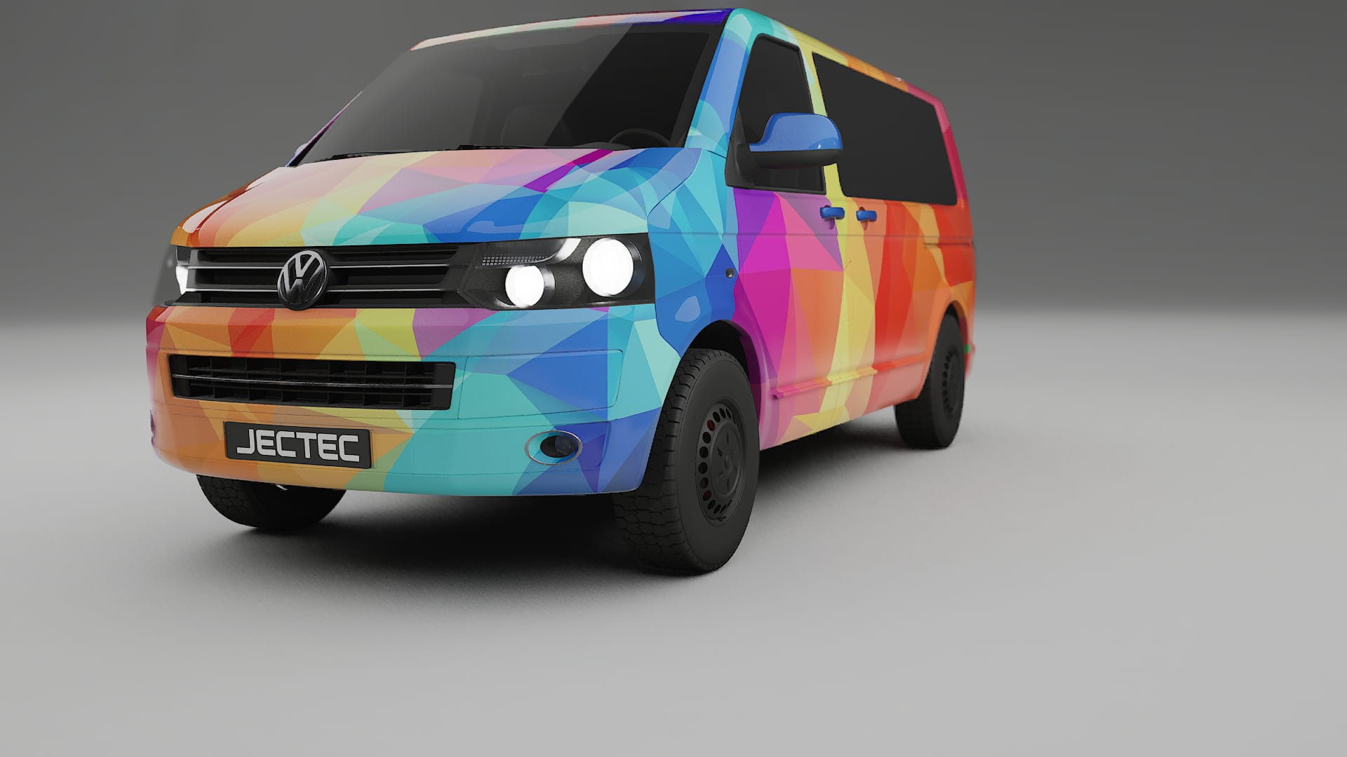 VW Transporter T5 Caravelle VECTOR VIBE Designed Wrap PPF Kit – Printable Polyurethane Film