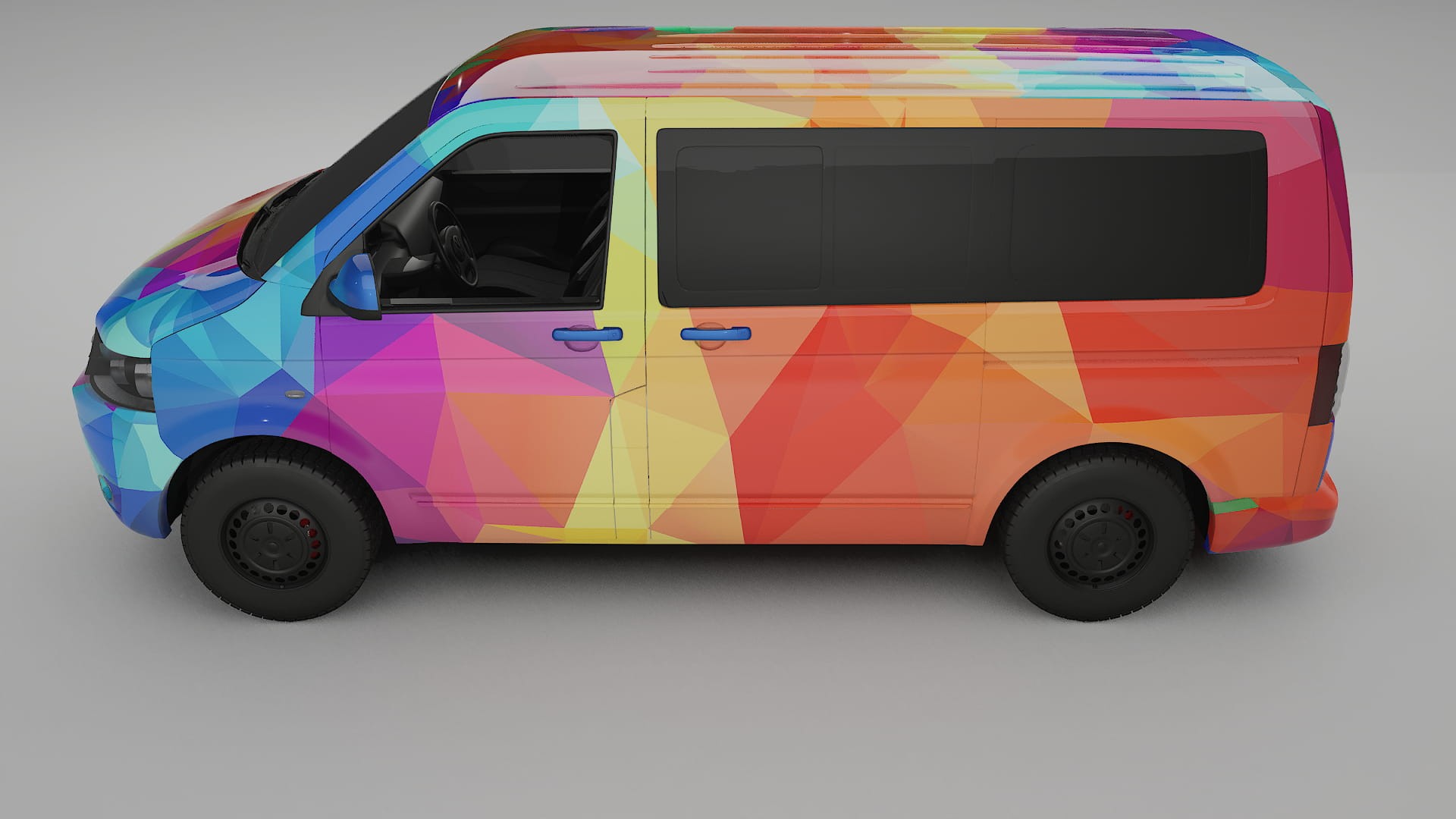 VW Transporter T5 Caravelle VECTOR VIBE Designed Wrap PPF Kit – Printable Polyurethane Film
