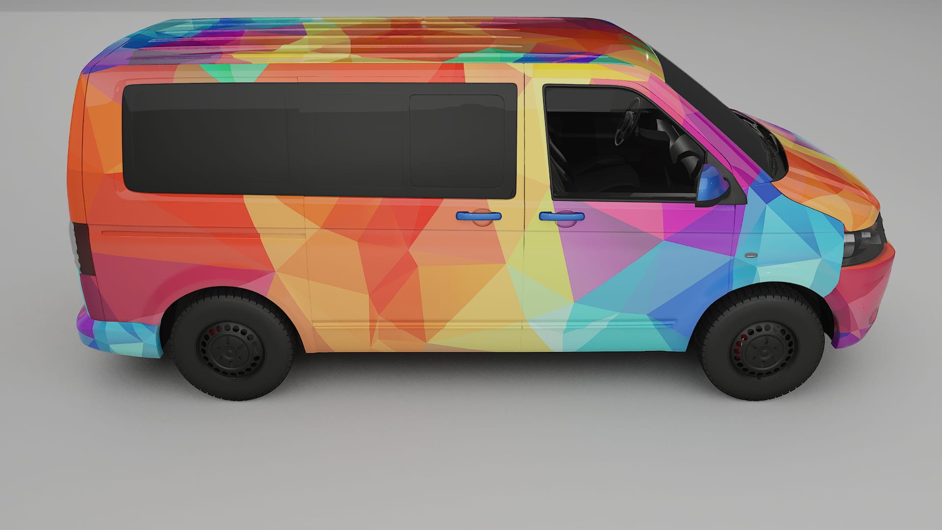 VW Transporter T5 Caravelle VECTOR VIBE Designed Wrap PPF Kit – Printable Polyurethane Film