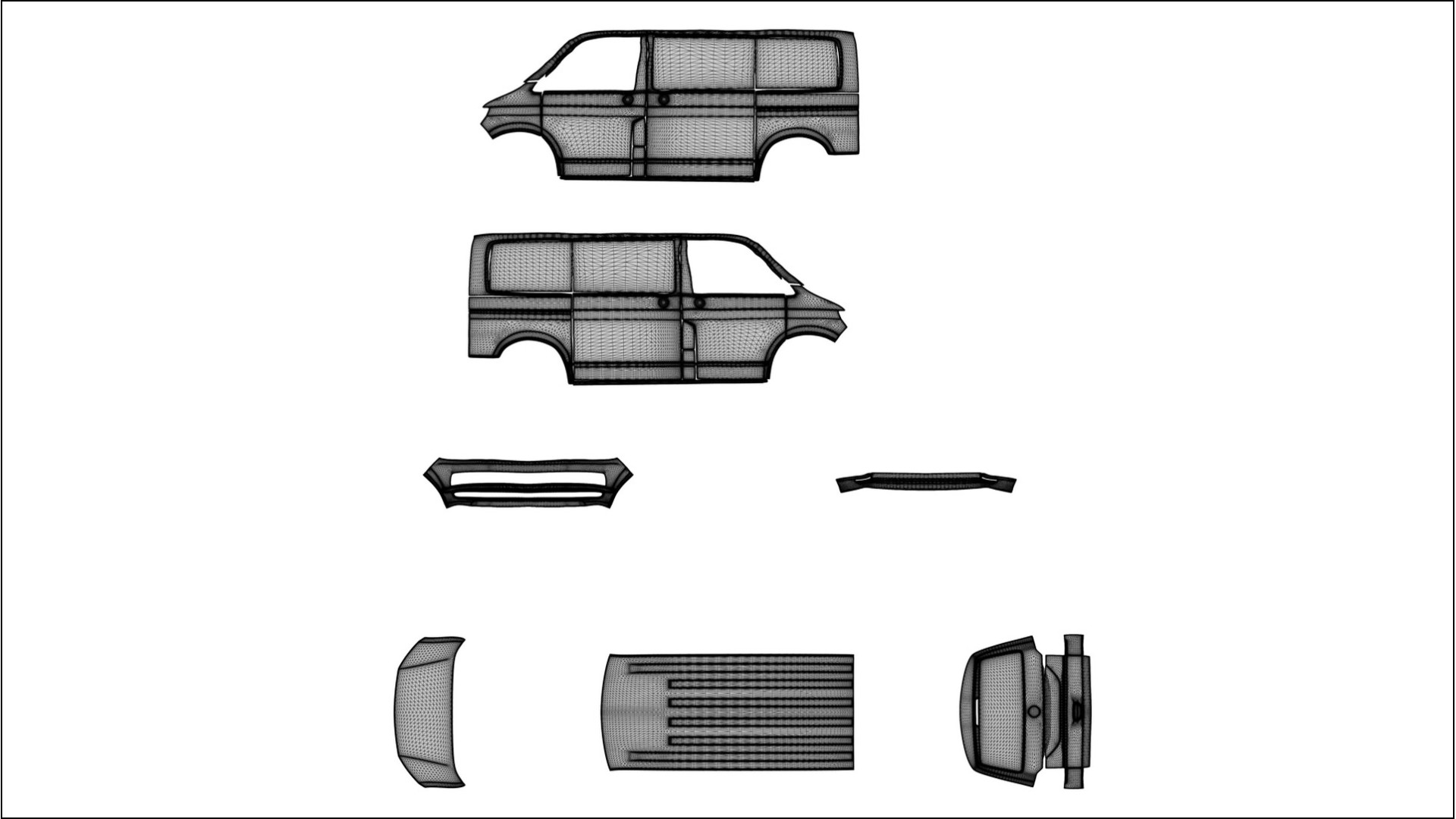 VW Transporter T6 Multivan VECTOR VIBE Designed Wrap PPF Kit – Printable Polyurethane Film 2