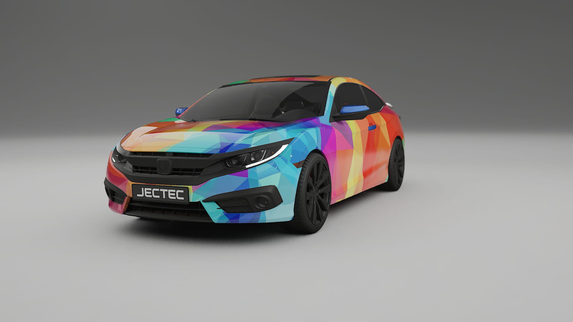 Honda Civic coupe prefacelift pre-LCI VECTOR VIBE Designed Wrap PPF Kit – Printable Polyurethane Film