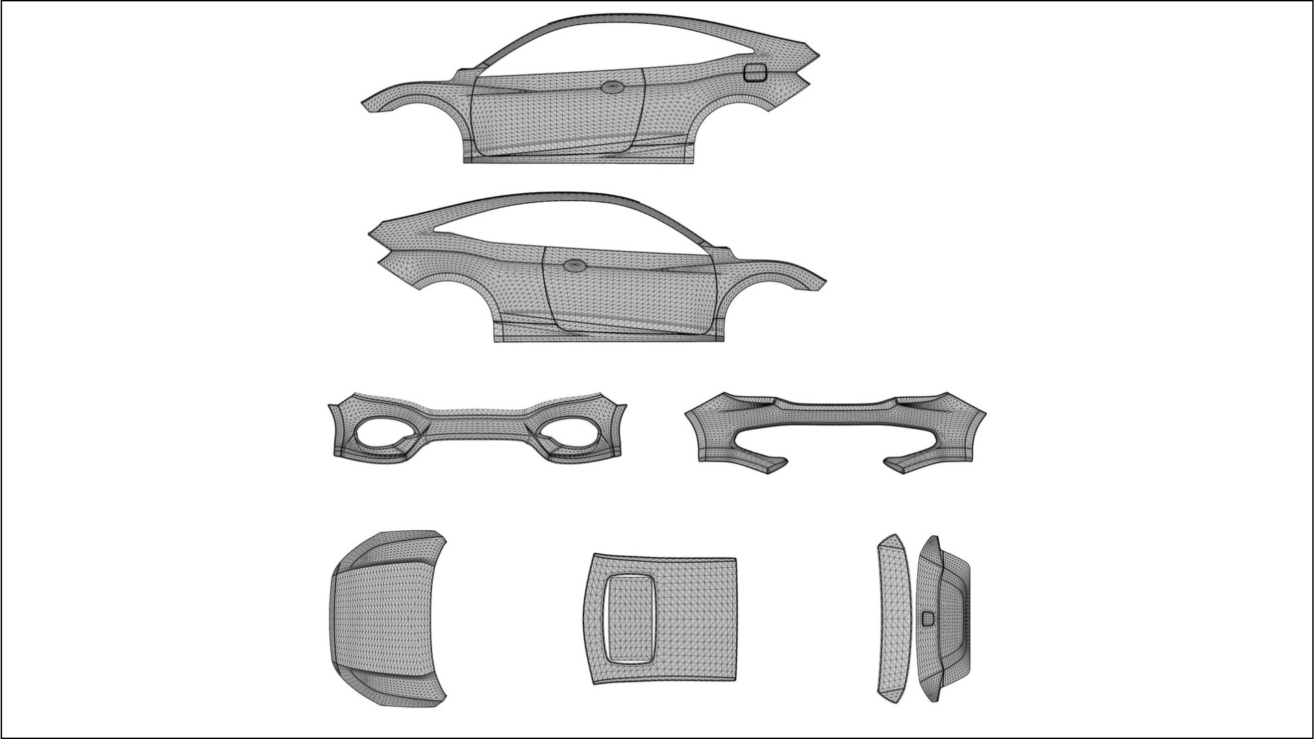 Honda Civic coupe prefacelift pre-LCI VECTOR VIBE Designed Wrap PPF Kit – Printable Polyurethane Film 2