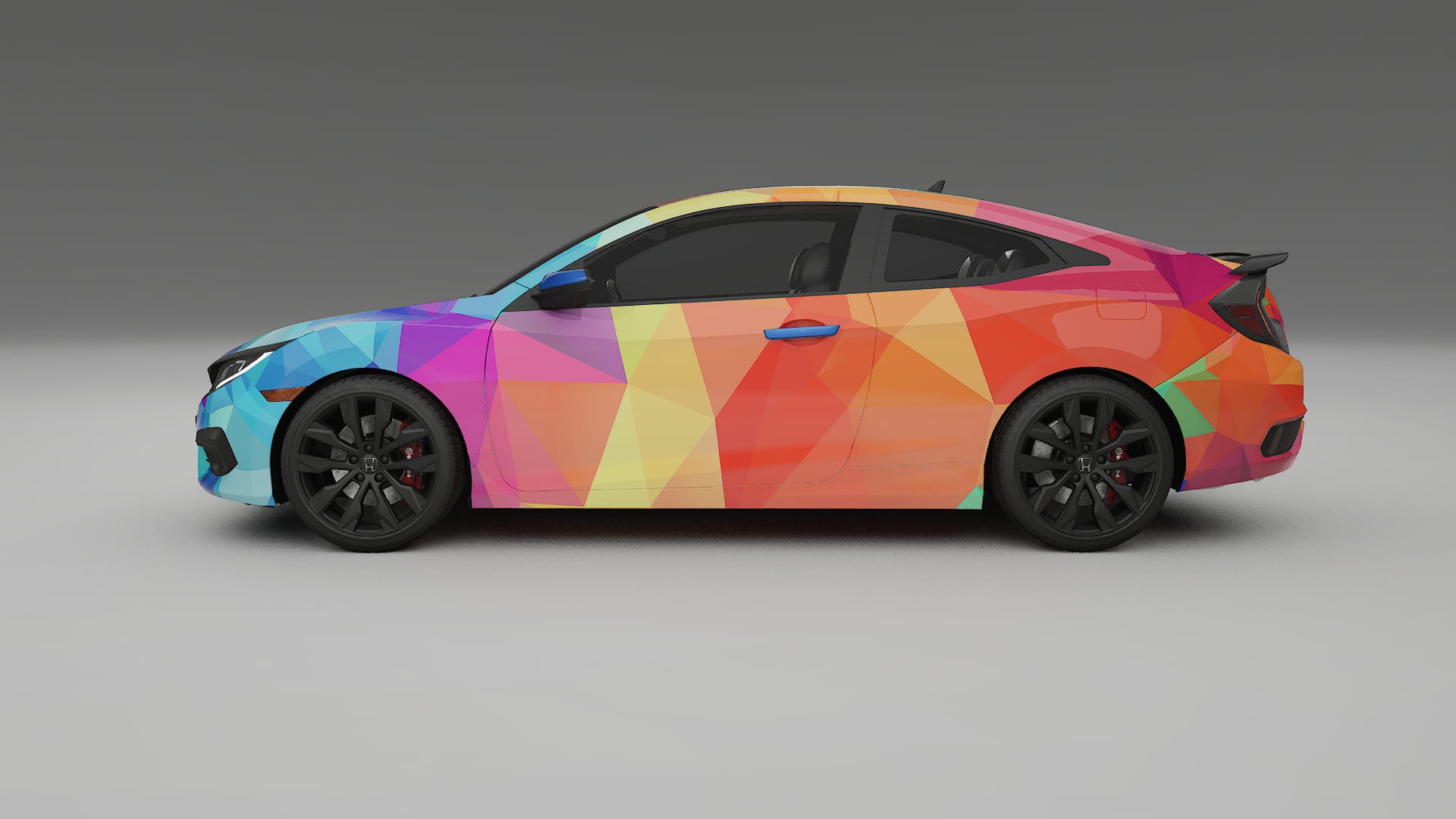 Honda Civic coupe prefacelift pre-LCI VECTOR VIBE Designed Wrap PPF Kit – Printable Polyurethane Film