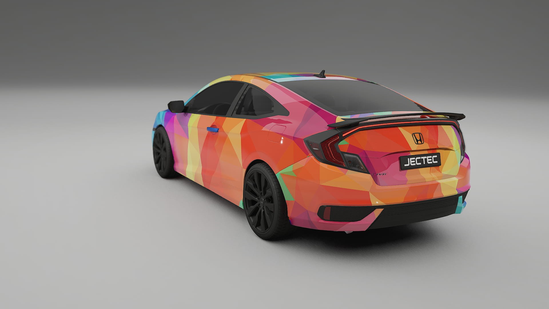 Honda Civic coupe prefacelift pre-LCI VECTOR VIBE Designed Wrap PPF Kit – Printable Polyurethane Film
