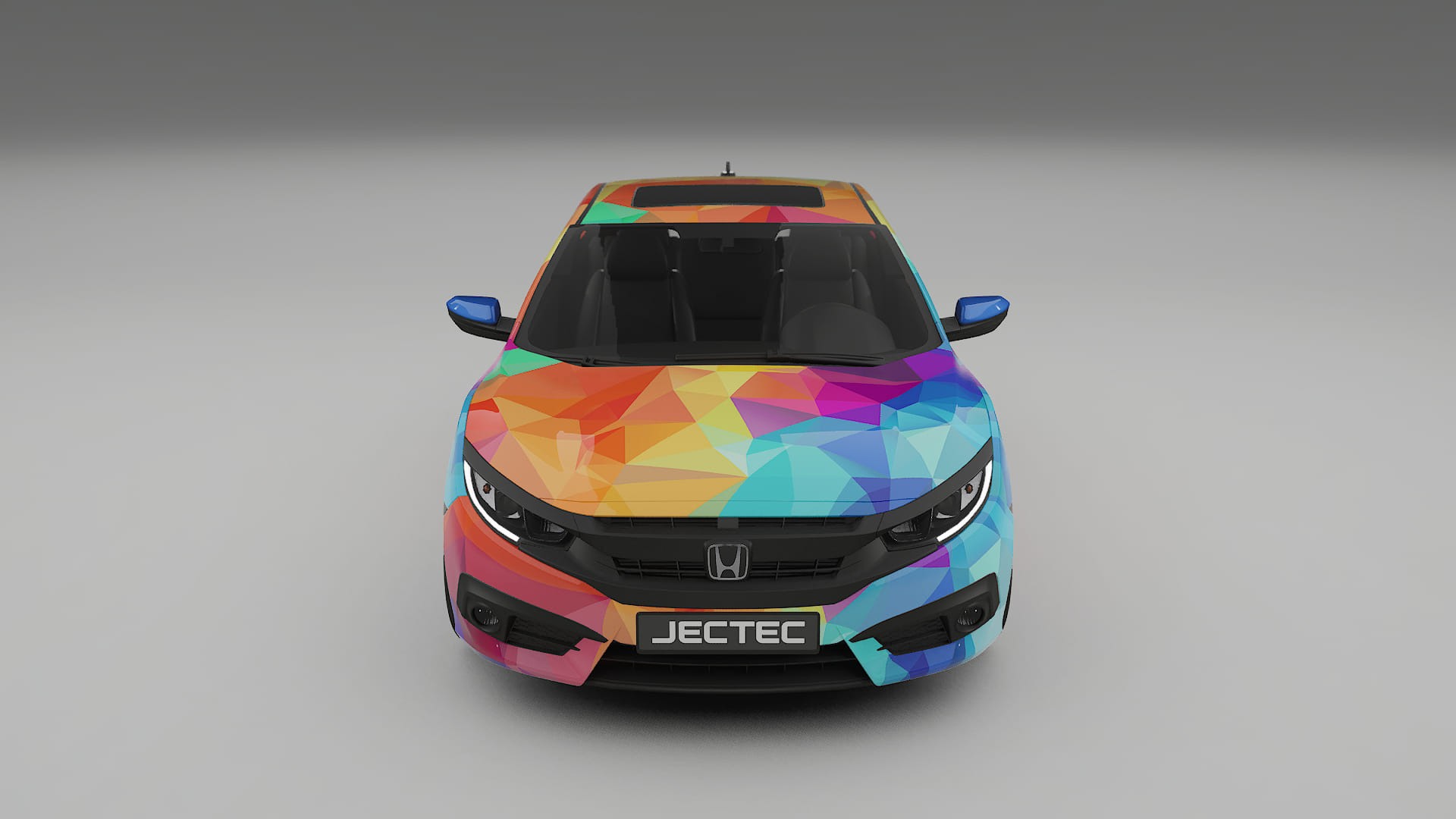 Honda Civic coupe prefacelift pre-LCI VECTOR VIBE Designed Wrap PPF Kit – Printable Polyurethane Film