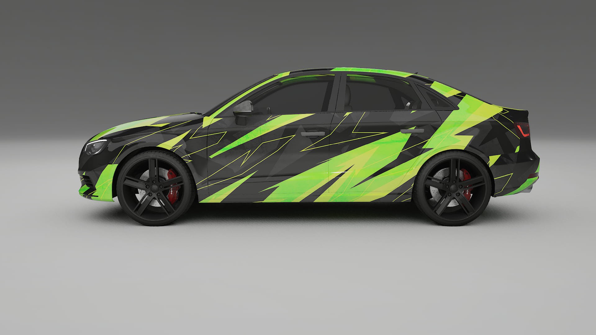 Audi A3 8V sedan prefacelift NINJA TURTLES Designed Wrap PPF Kit – Printable Polyurethane Film