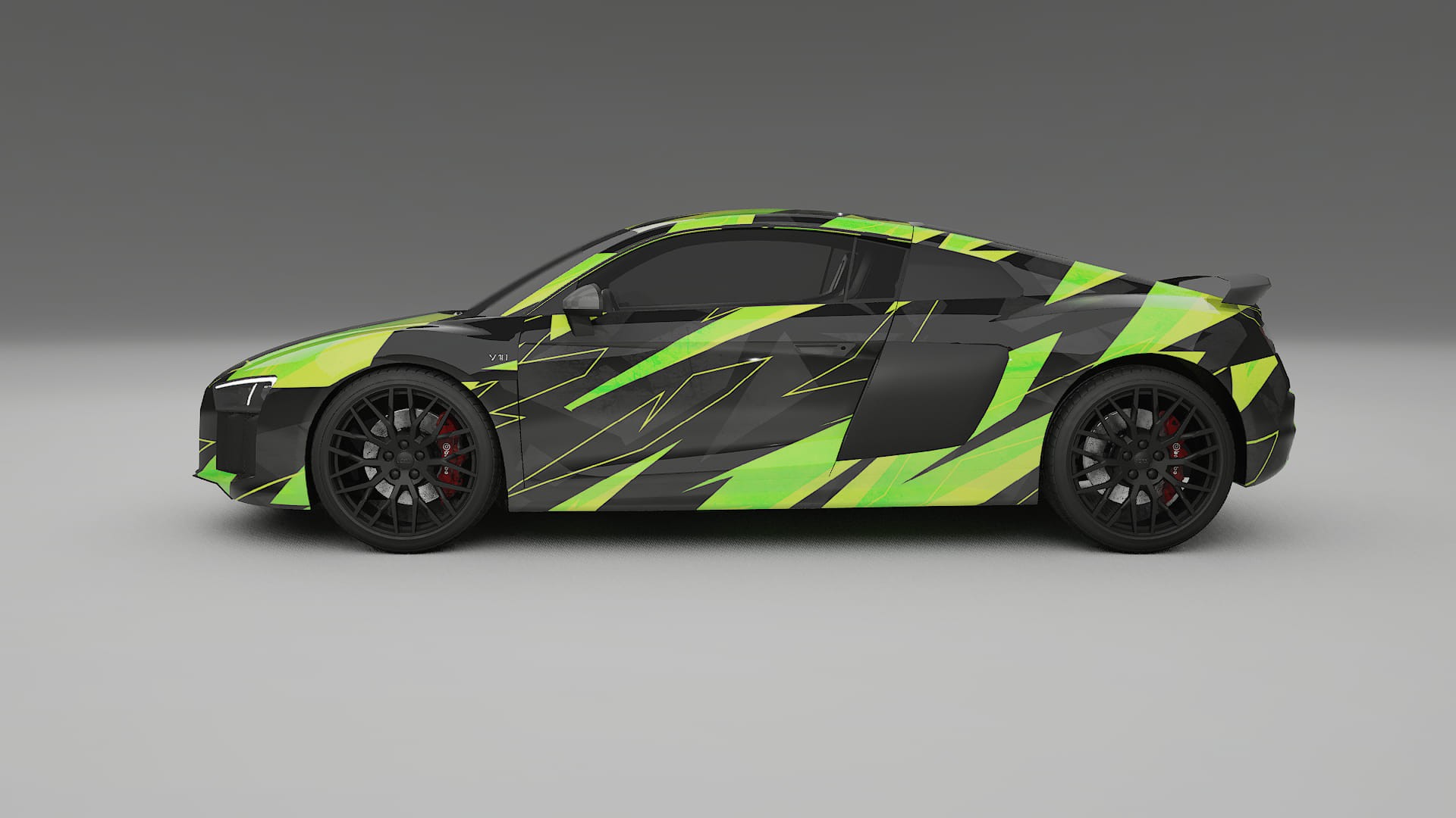 Audi R8 typ-4S prefacelift pre-LCI NINJA TURTLES Designed Wrap PPF Kit – Printable Polyurethane Film