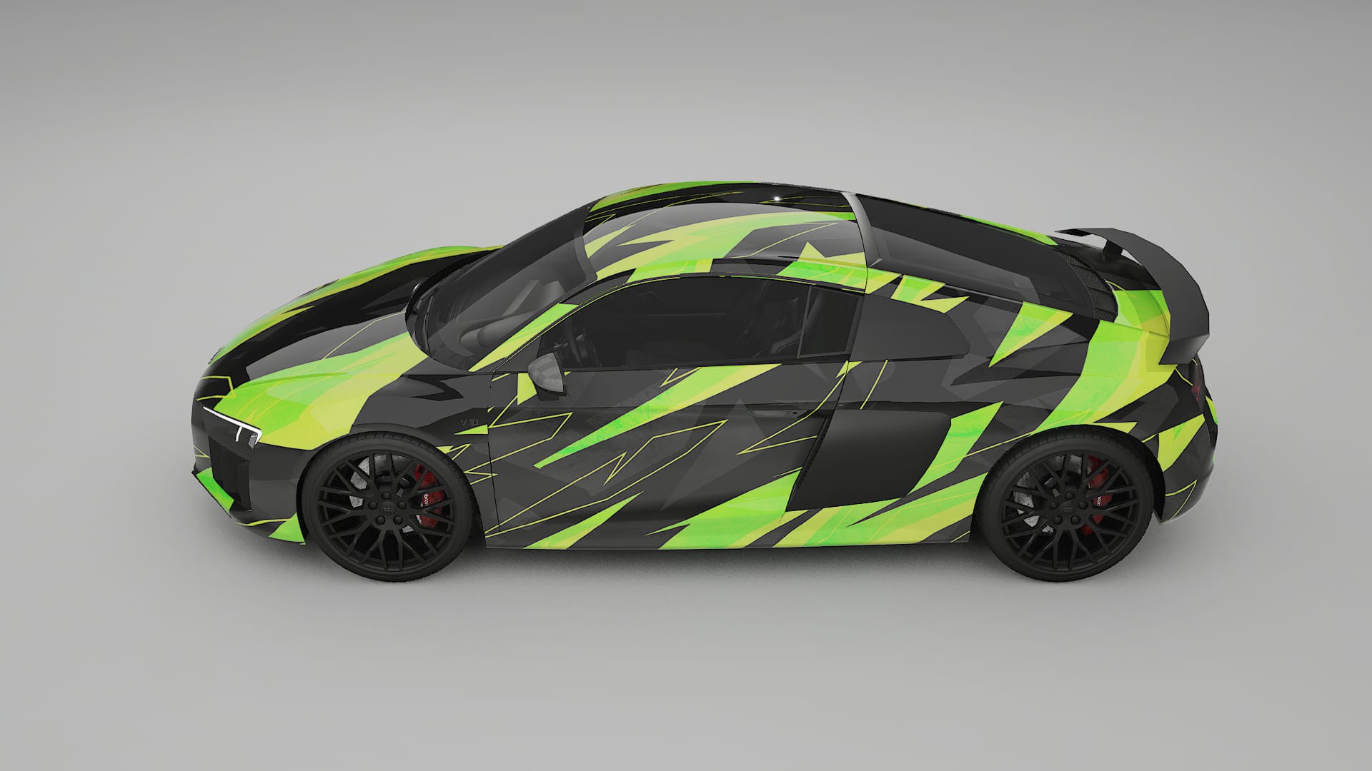 Audi R8 typ-4S prefacelift pre-LCI NINJA TURTLES Designed Wrap PPF Kit – Printable Polyurethane Film