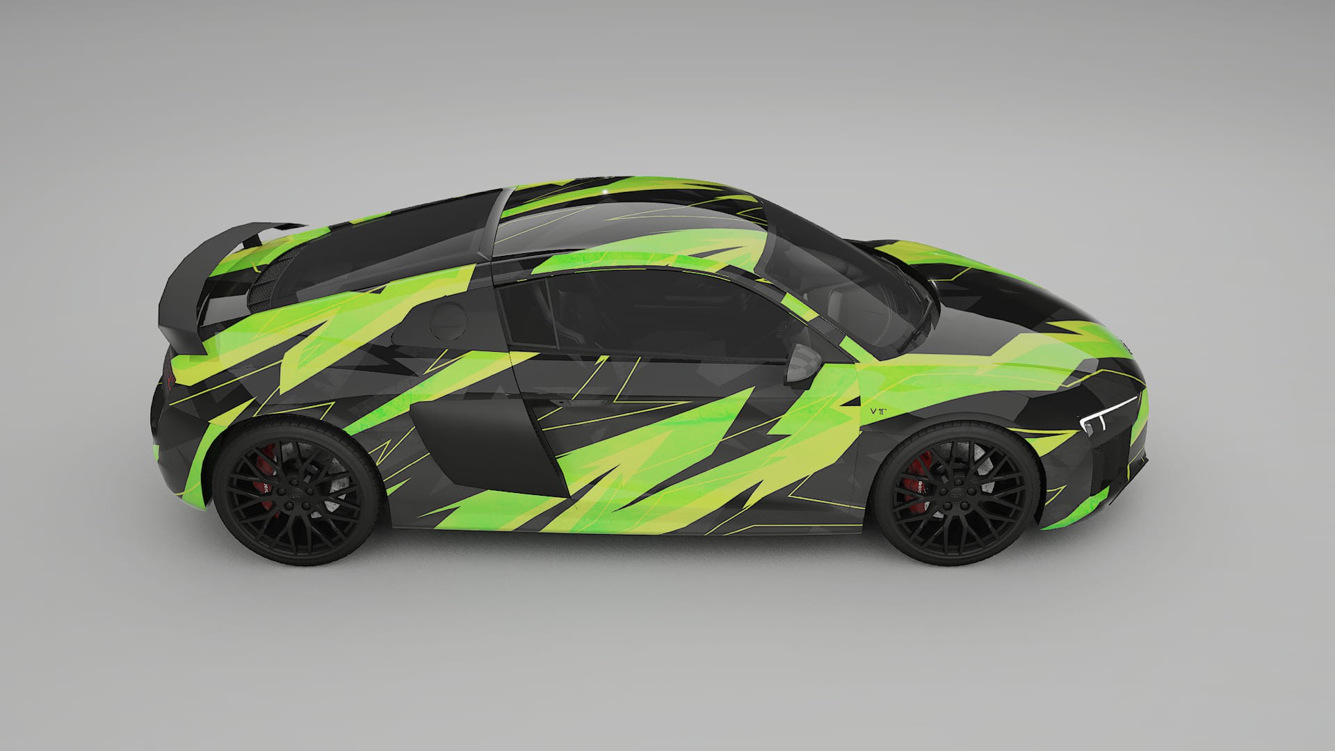 Audi R8 typ-4S prefacelift pre-LCI NINJA TURTLES Designed Wrap PPF Kit – Printable Polyurethane Film