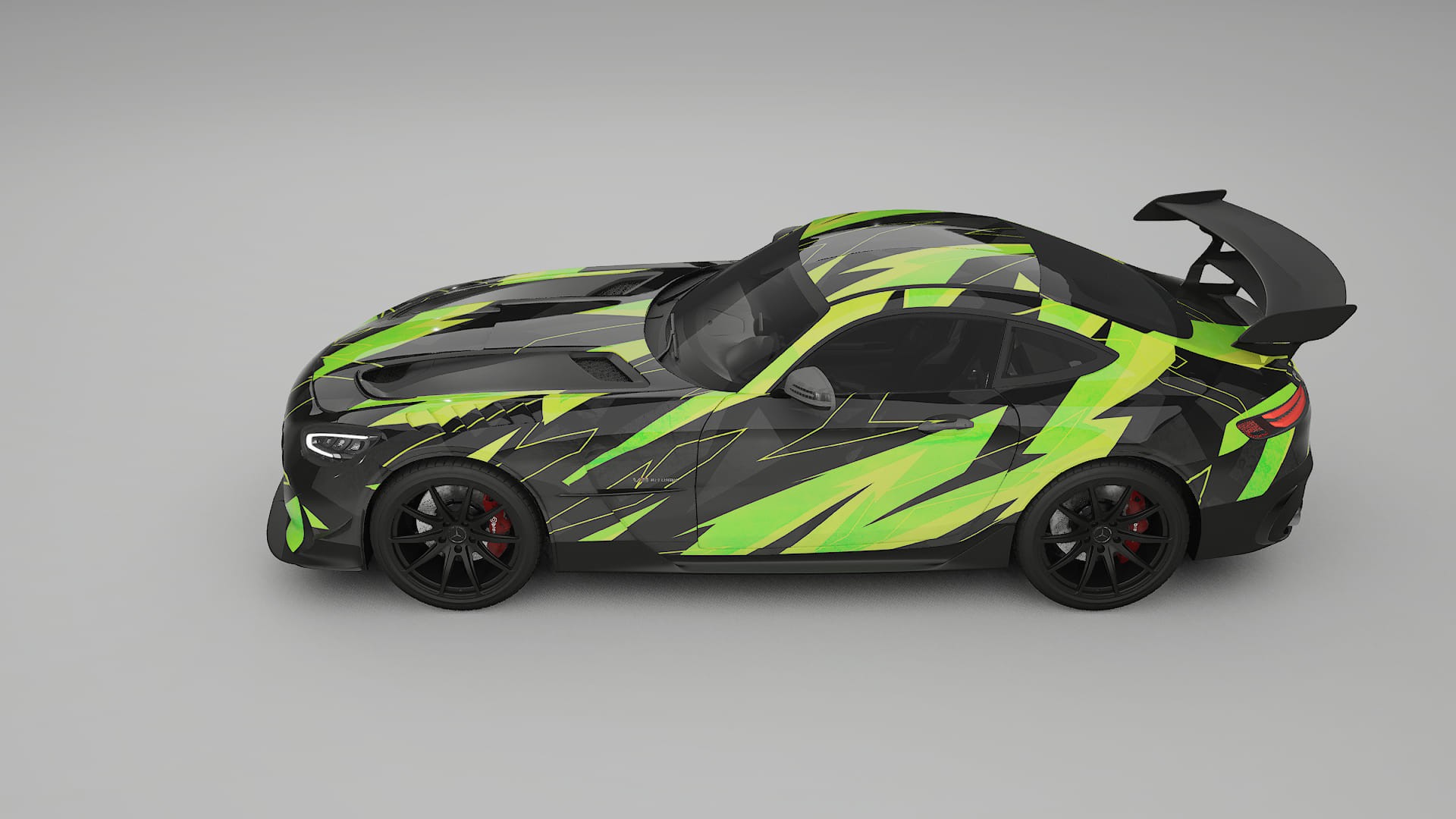 Mercedes AMG GT Black Series C192 Coupe NINJA TURTLES Designed Wrap PPF Kit – Printable Polyurethane Film
