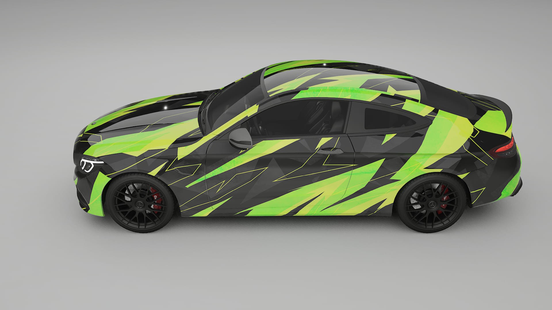 Mercedes C63 AMG W205 Coupe NINJA TURTLES Designed Wrap PPF Kit – Printable Polyurethane Film