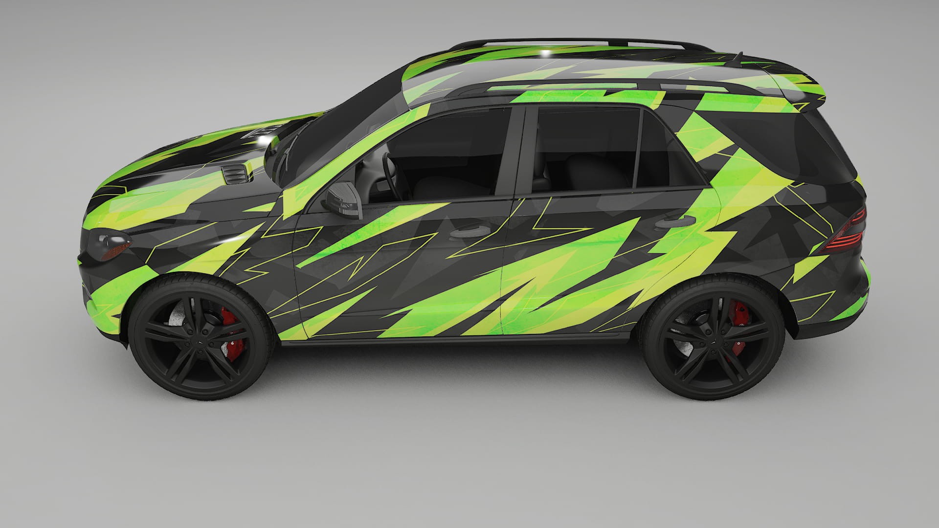 Mercedes M-class W166 NINJA TURTLES Designed Wrap PPF Kit – Printable Polyurethane Film